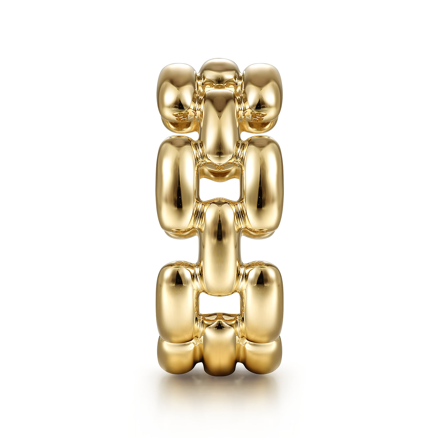 Panther Chain Ring in 14K Yellow Gold, photograph 4
