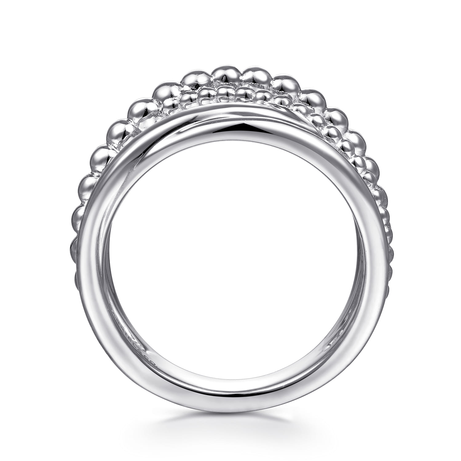 Bujukan Criss Cross Ring in Sterling Silver, photograph 2