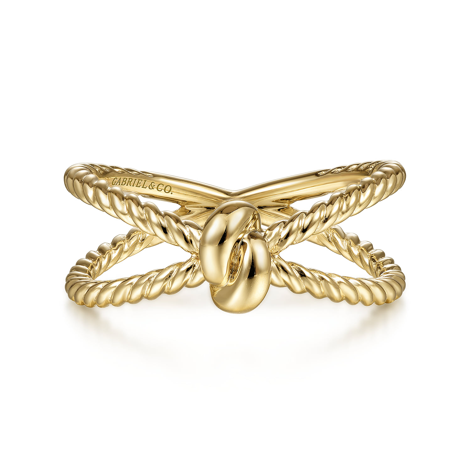 Twisted Rope Criss Cross Ring
