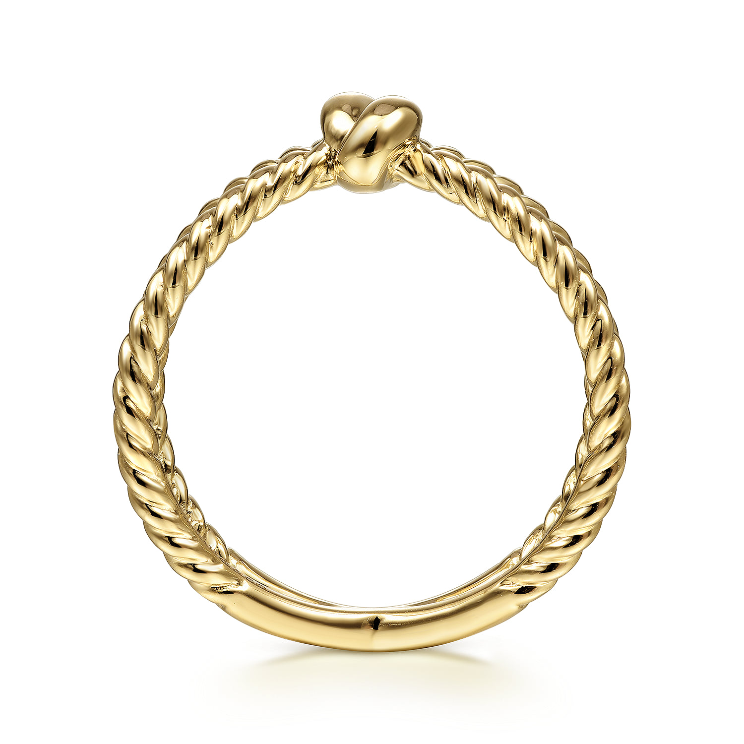 Twisted Rope Criss Cross Ring in 14K Yellow Gold, photograph 2