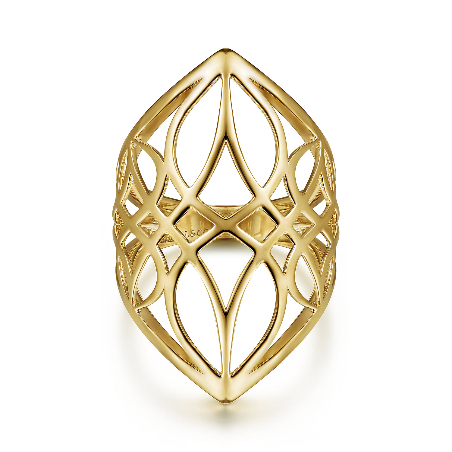 Aztec Cutout Ring in 14K Yellow Gold
