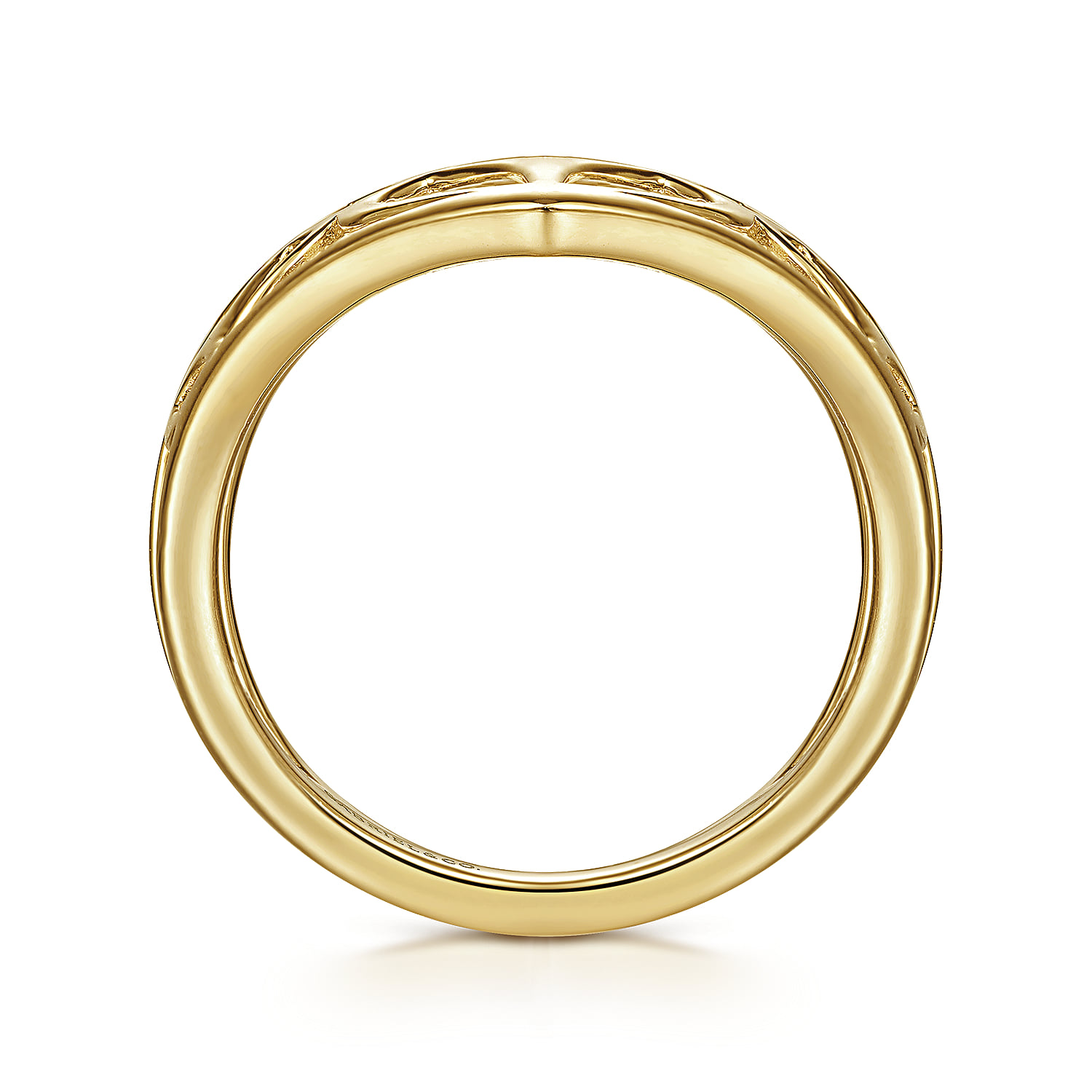 Aztec Cutout Ring in 14K Yellow Gold, photograph 2