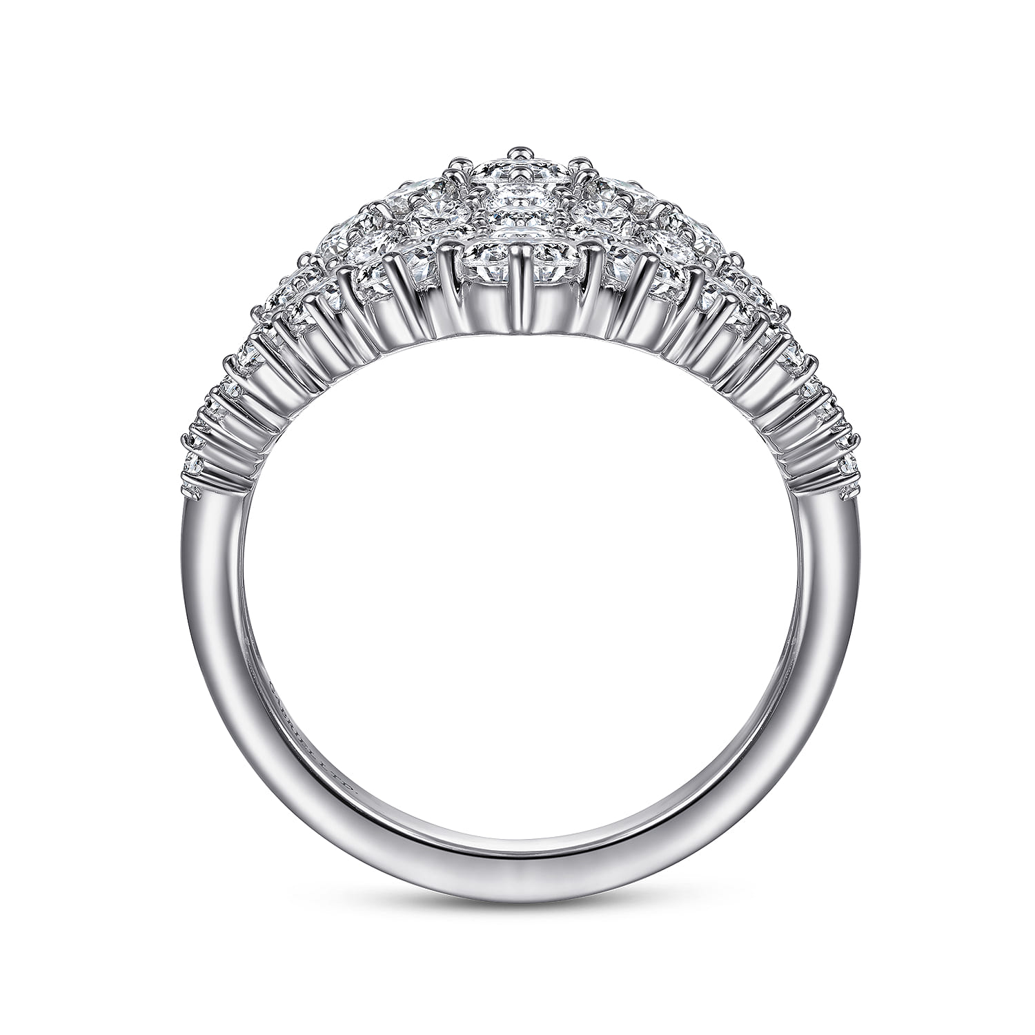 Statement Diamond Ring in 18K White Gold, photograph 2