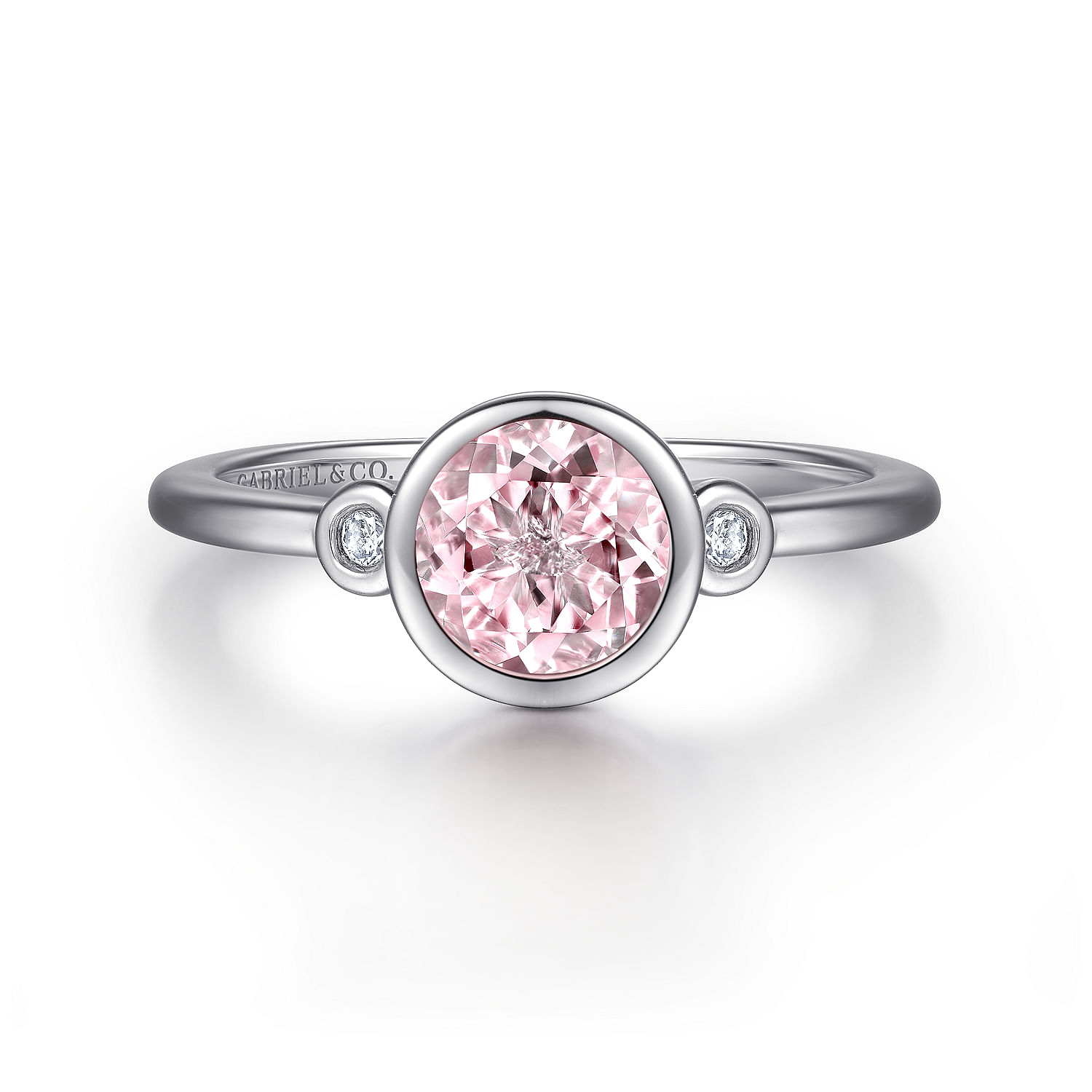 NEW 925 Silver Pink Topaz Diamond hotsell Ring