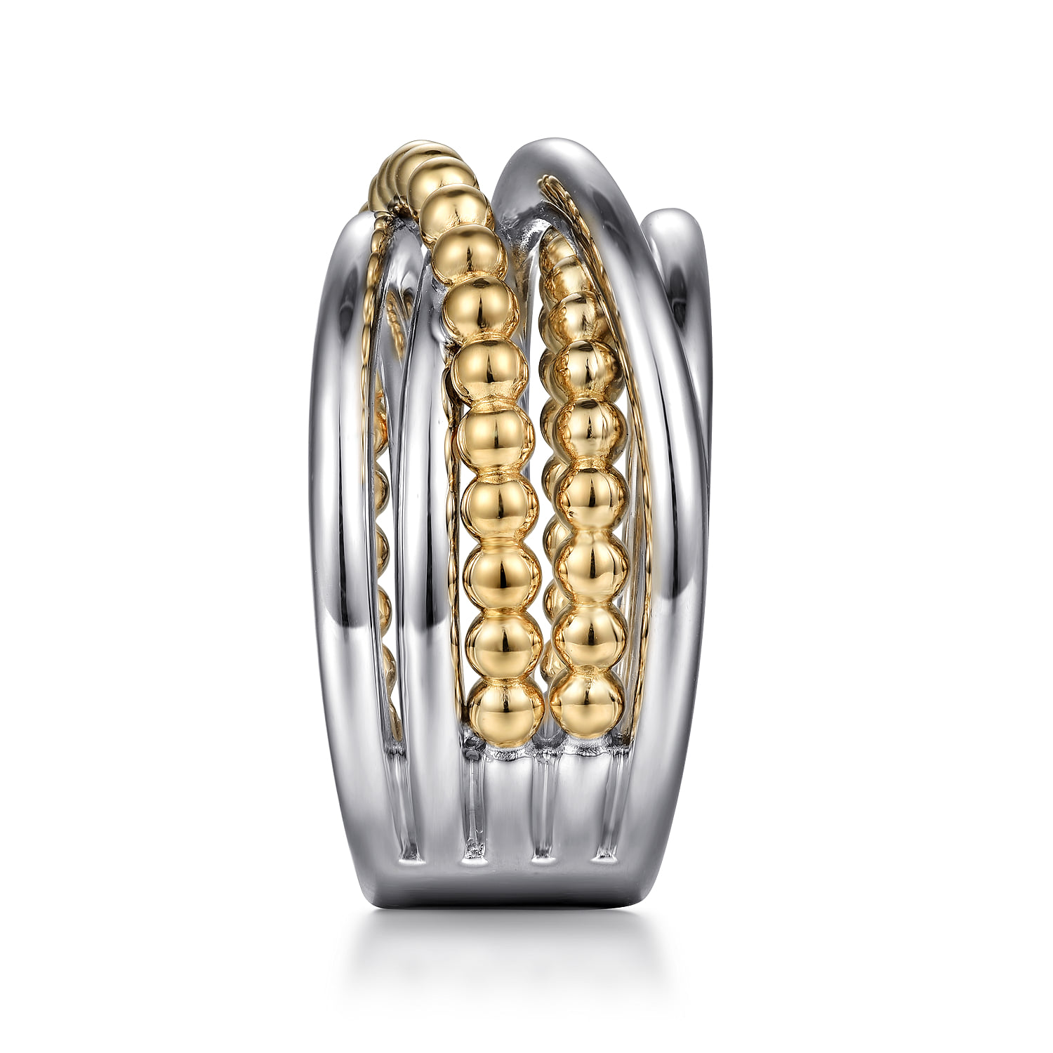 and Criss-Cross Ring in 14K Yellow Gold, photograph 4
