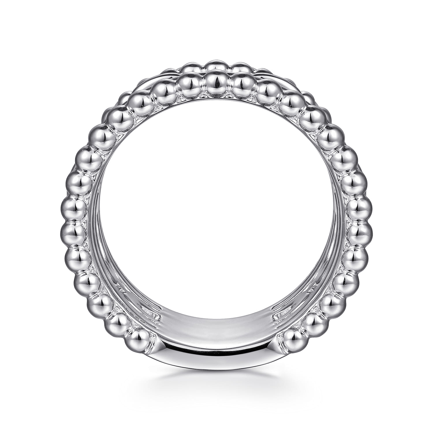 Bujukan White Sapphire Easy Stackable Ring in Sterling Silver, photograph 2