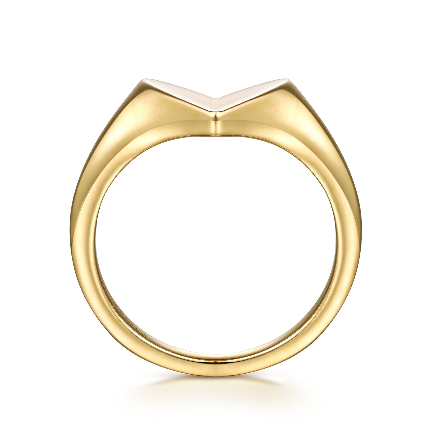 Engravable Ring in 14K Yellow Gold, photograph 2