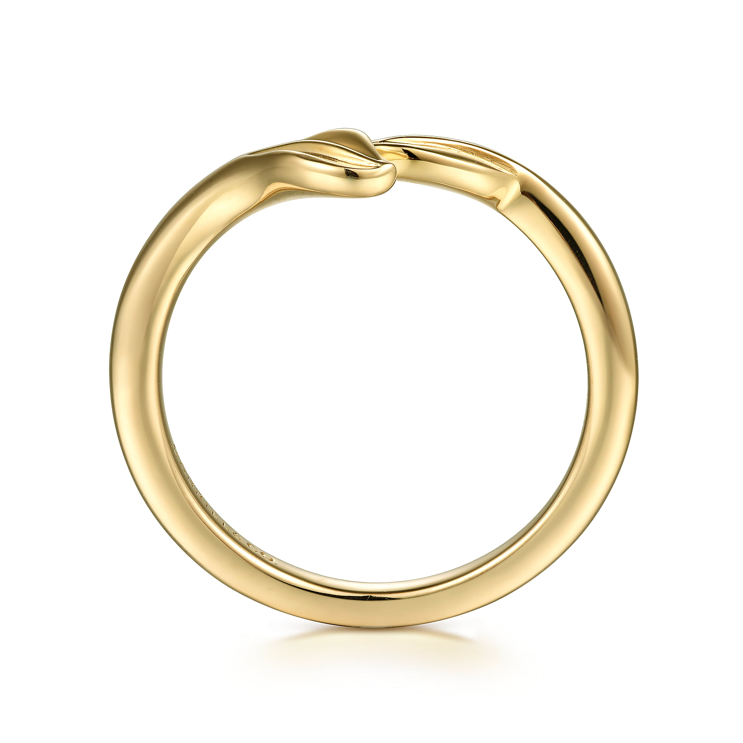 Bypass Leaf Ring in 14K Yellow Gold, photograph 2