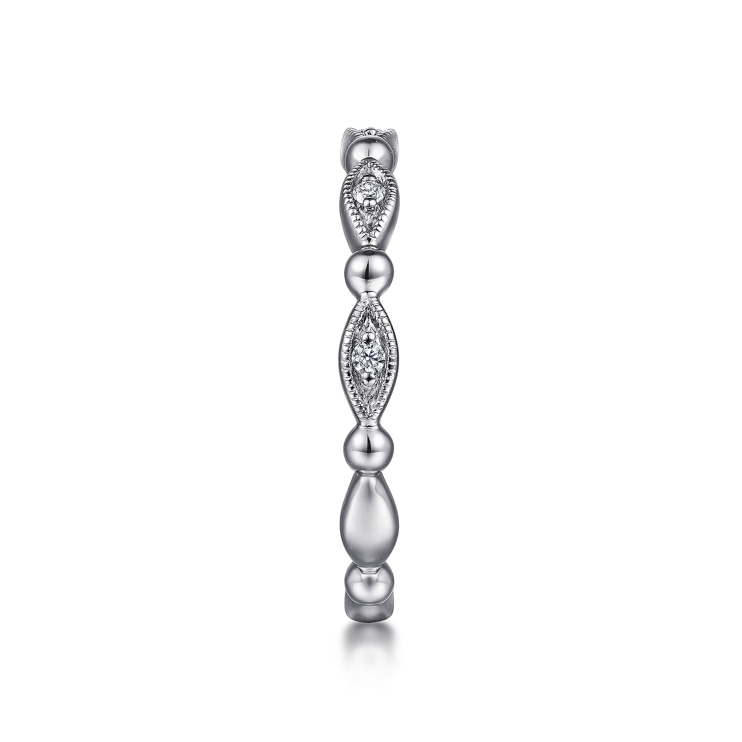 Diamond Stackable Ring-Bujukan in 14K White Gold, photograph 4