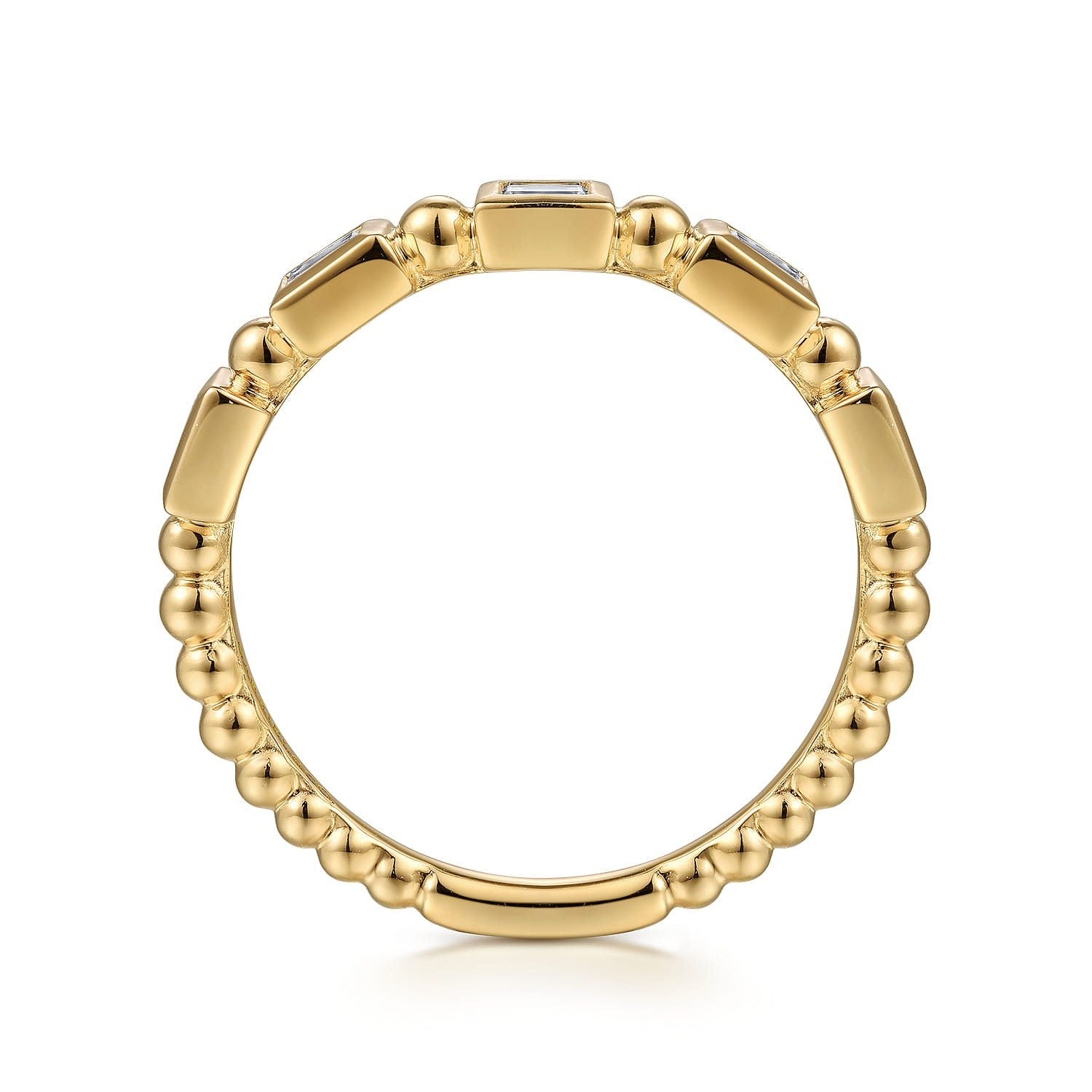 Stackable Ring Diamond 0.25ct in 14K Yellow Gold, photograph 2