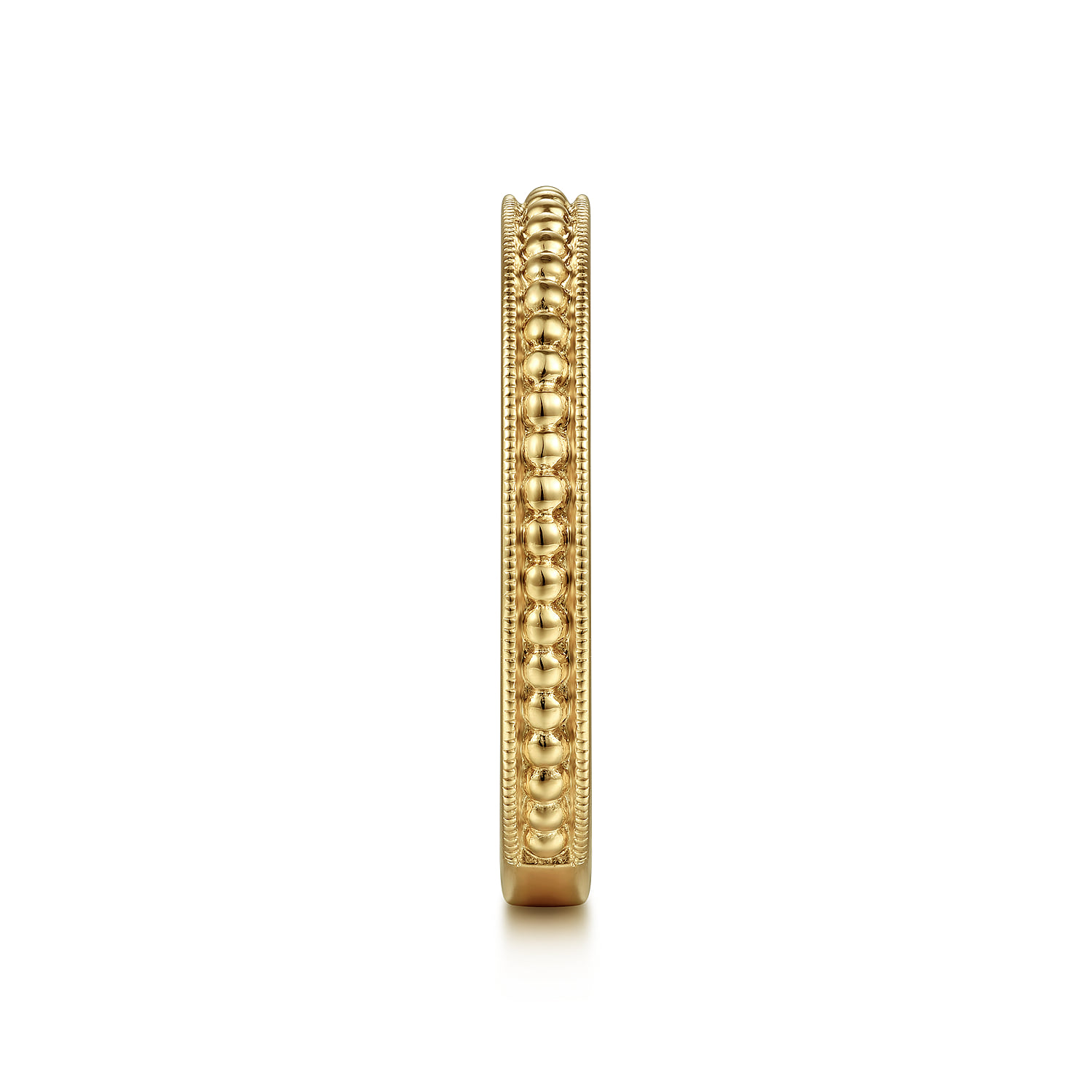 Textured Bujukan Stackable Ring in 14K Yellow Gold, photograph 4