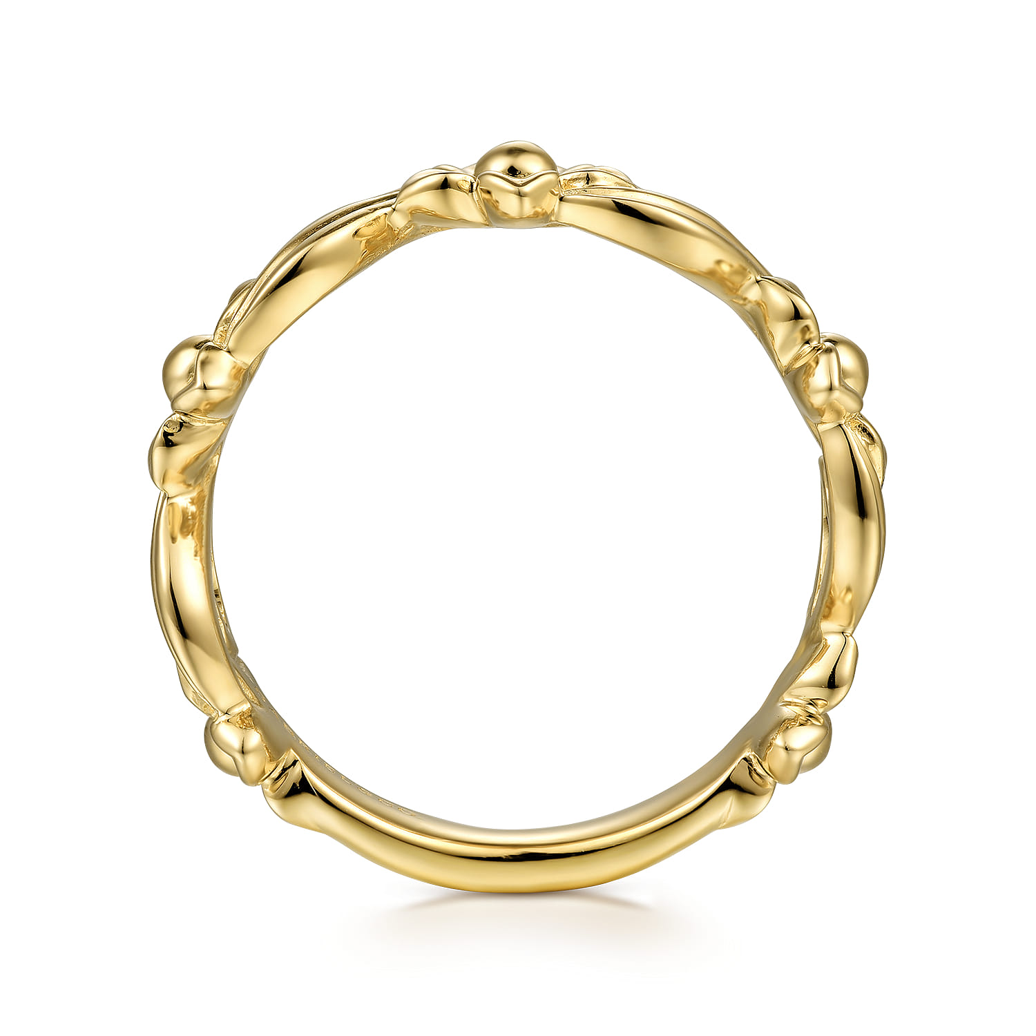 Floral Garden Stackable Ring in 14K Yellow Gold, photograph 2