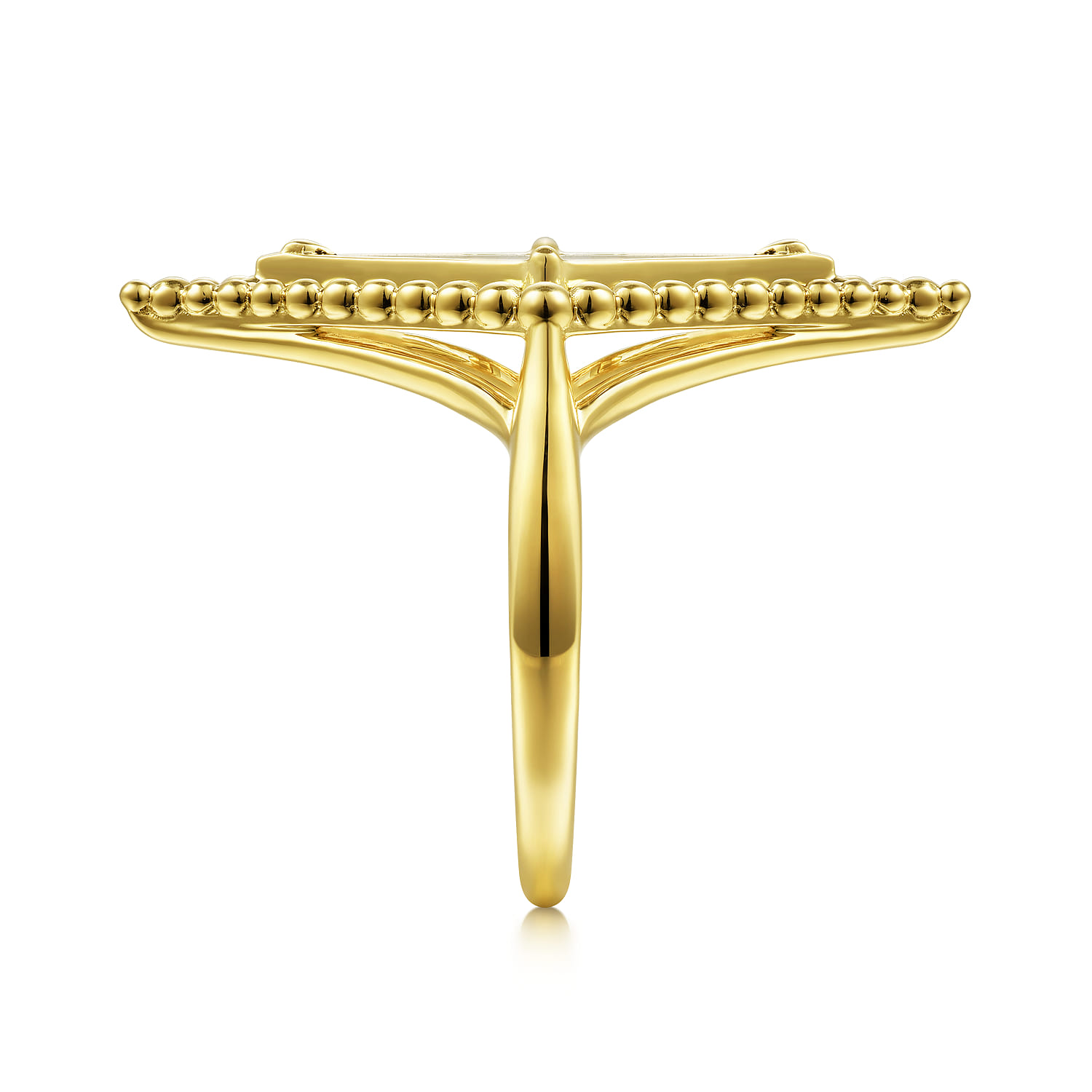 Onyx Rhombus Bujukan Ring in 14K Yellow Gold, photograph 4