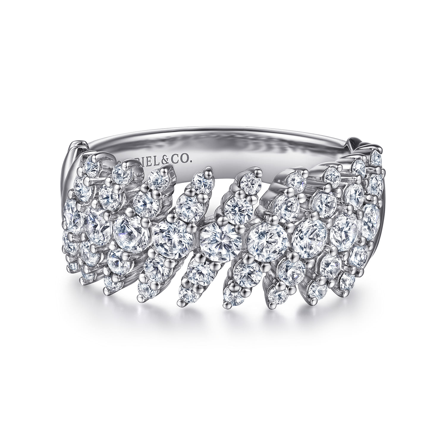 Wide Diamond Statement Ring