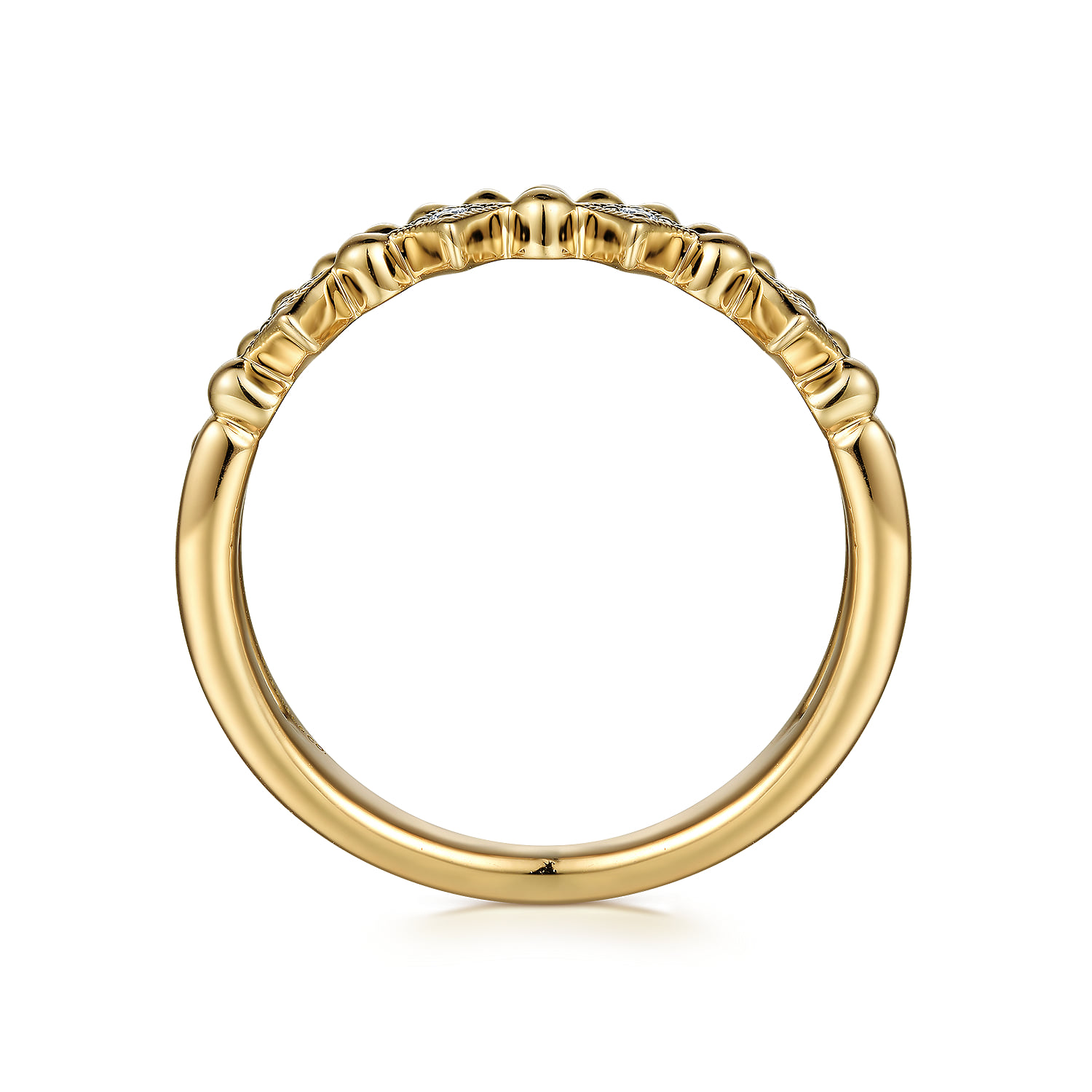 Diamond Easy Stackable Ring-Bujukan in 14K Yellow Gold, photograph 2