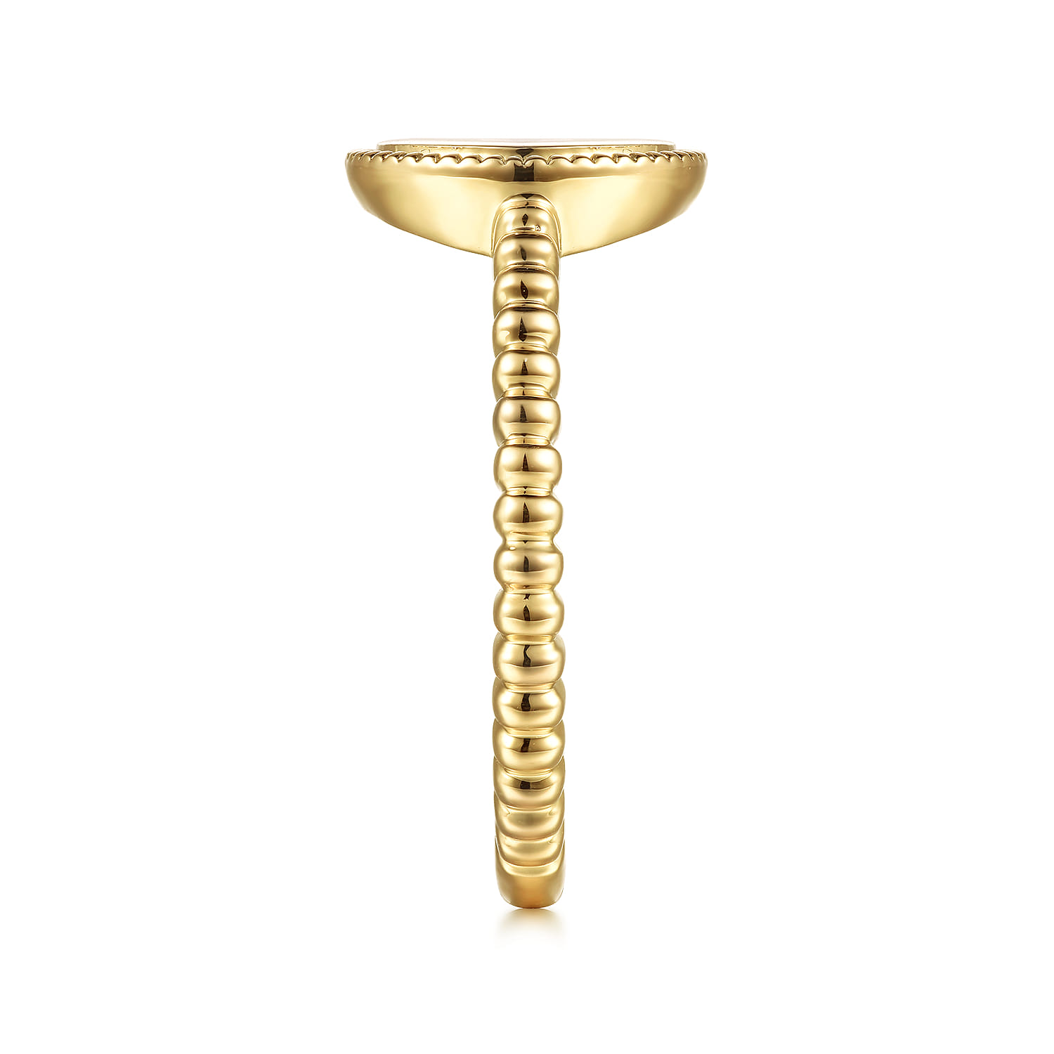 Diamond Star Bujukan Signet Ring in 14K Yellow Gold, photograph 4