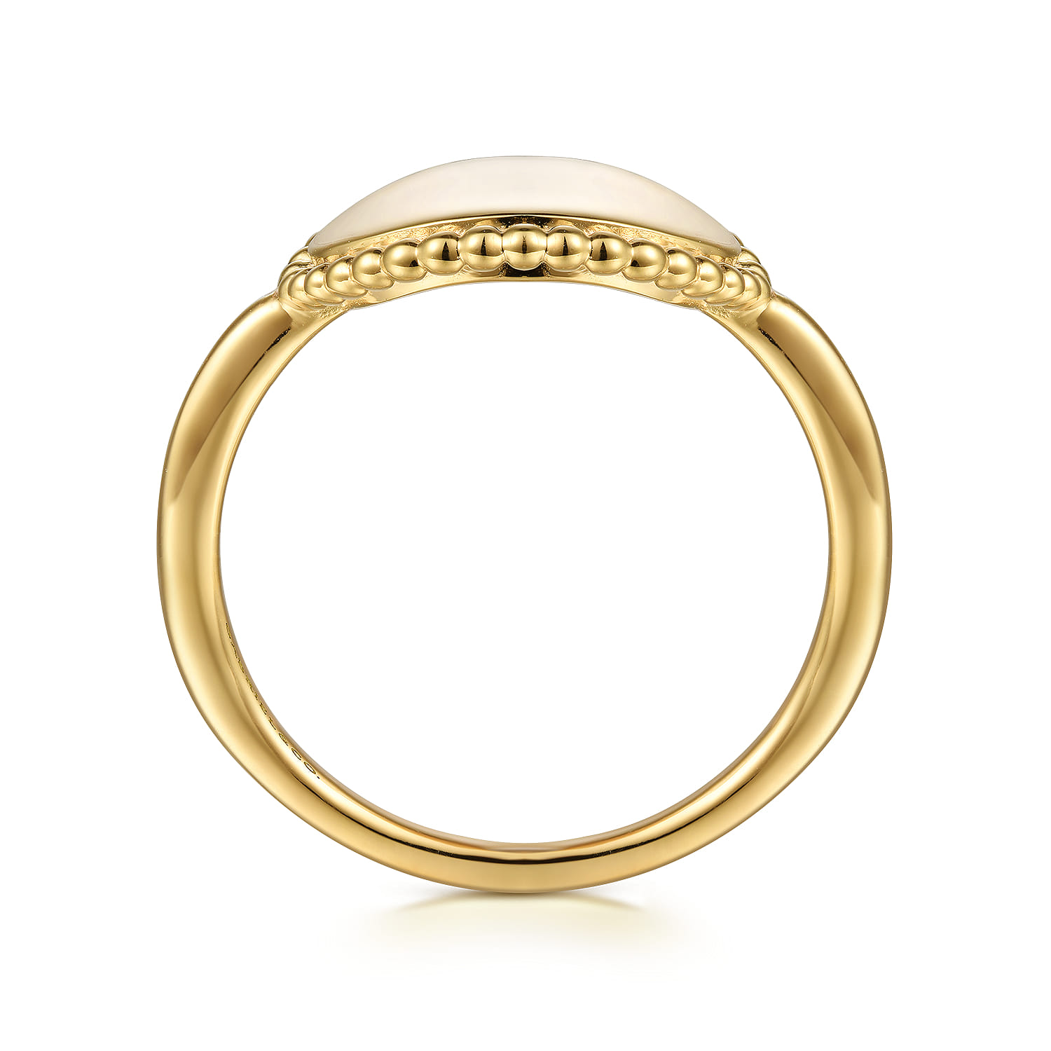 Bujukan Frame Engravable Ring in 14K Yellow Gold, photograph 2