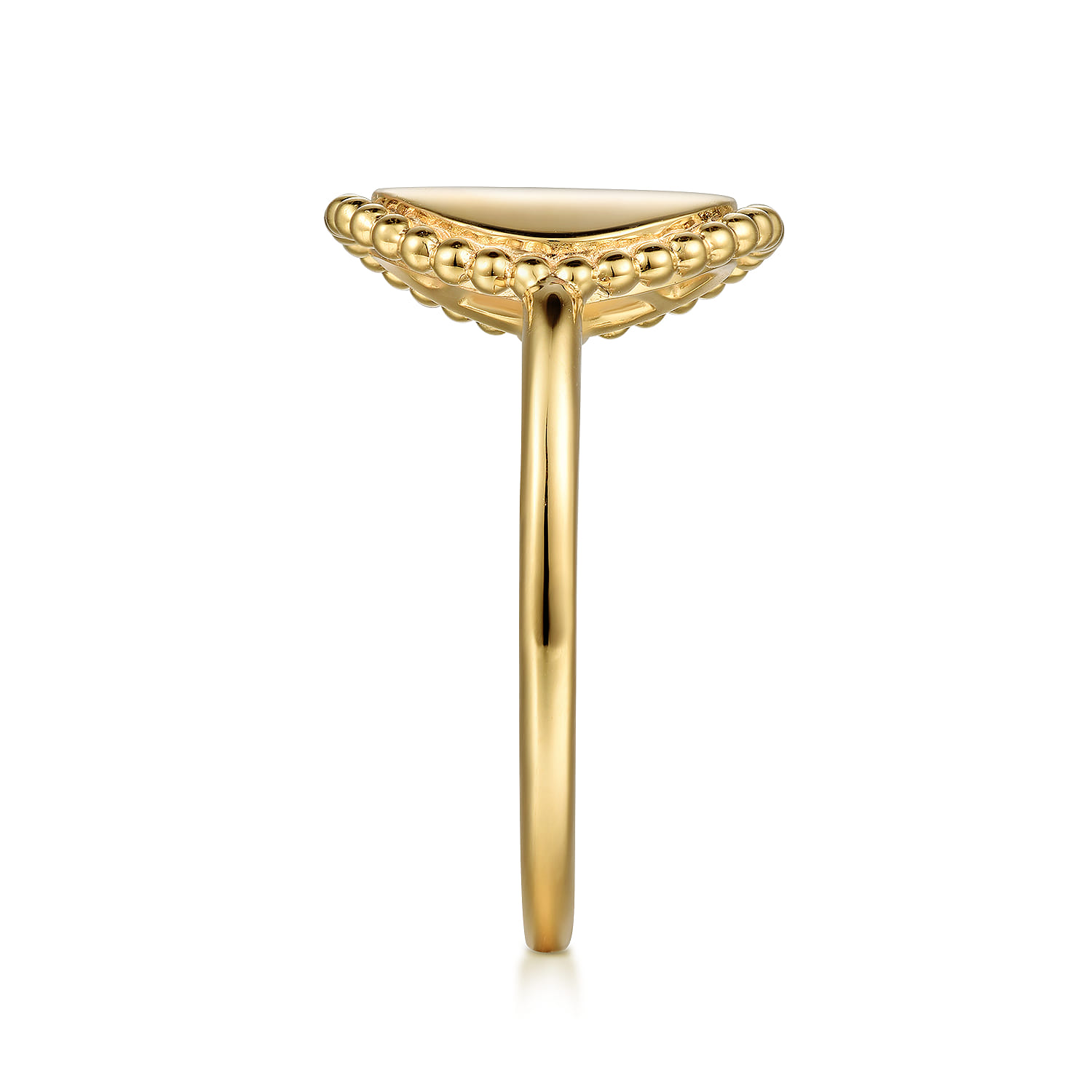 Bujukan Frame Engravable Ring in 14K Yellow Gold, photograph 4