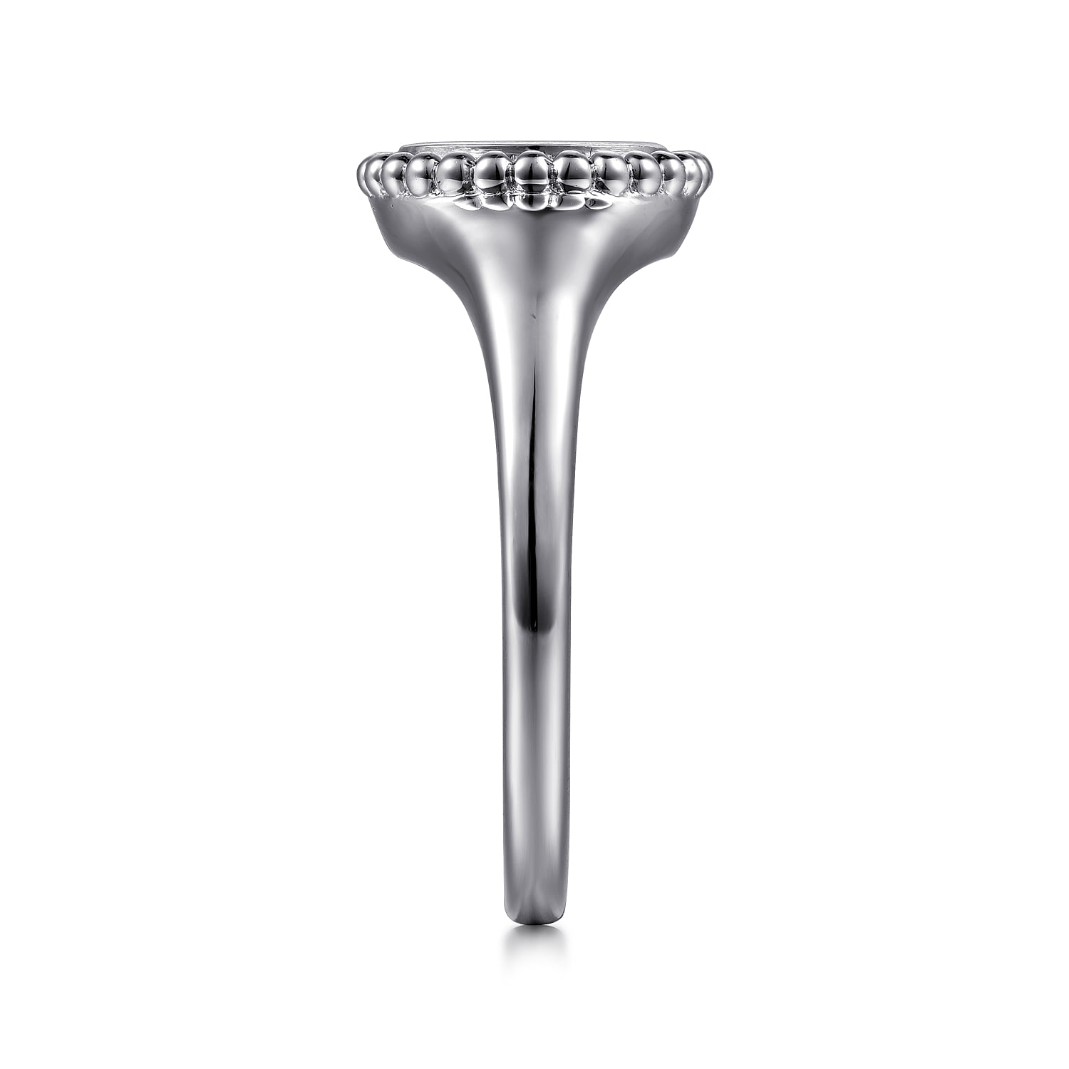 Bujukan Signet Ring with Diamond Cross in Sterling Silver, photograph 4