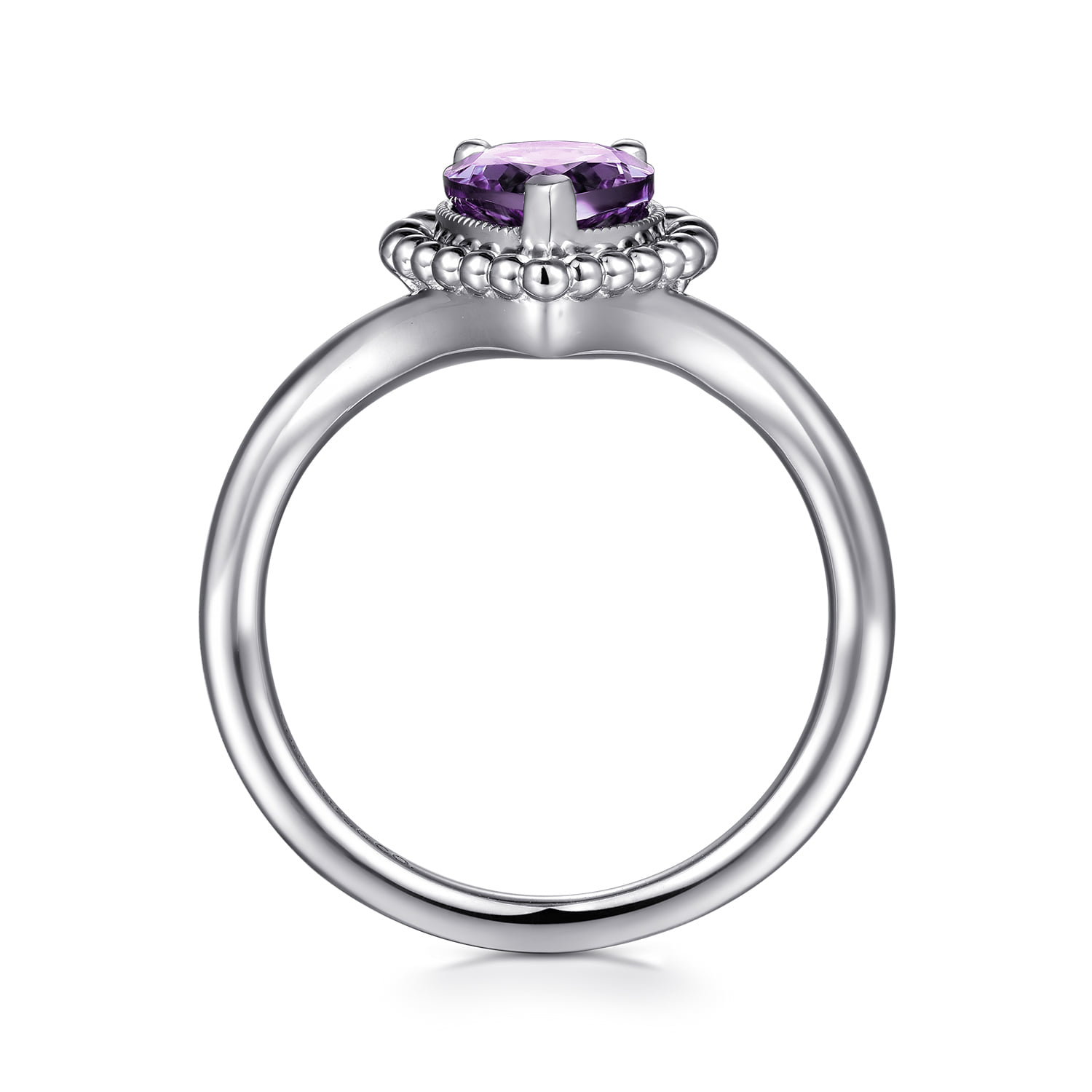 Bujukan Amethyst Chevron Ring in Sterling Silver, photograph 2