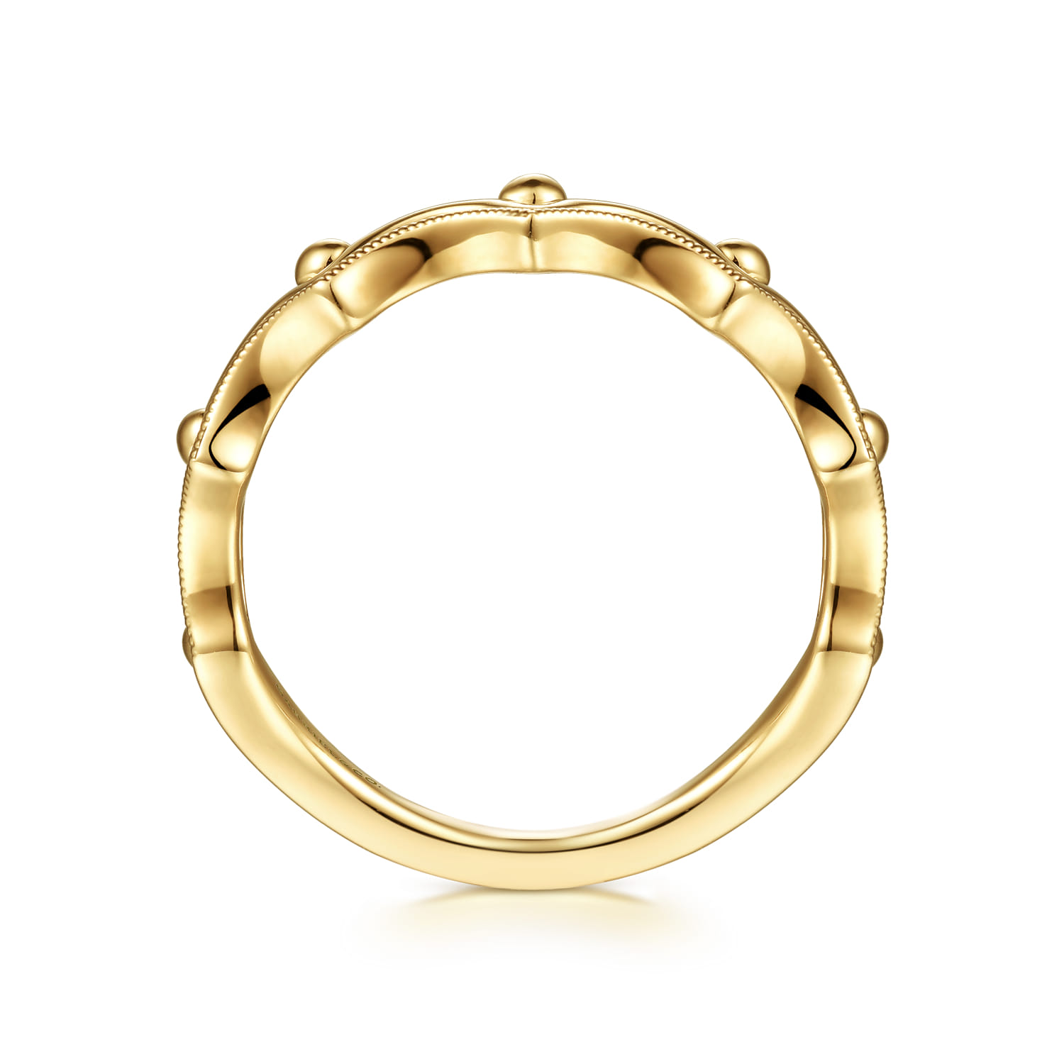 Crown Bujukan Stackable Ring in 14K Yellow Gold, photograph 2