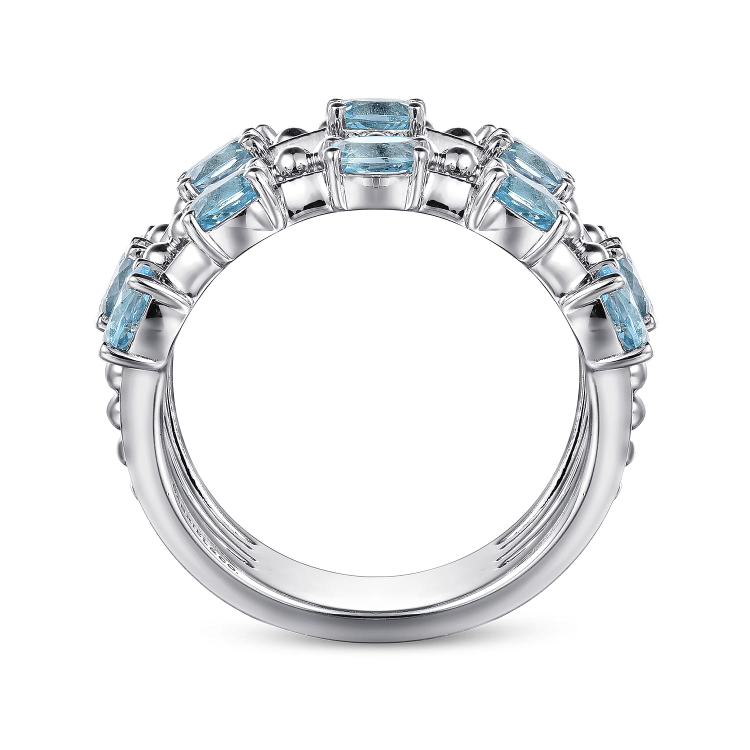 Bujukan Swiss Blue Topaz Easy Stackable Ring in Sterling Silver, photograph 2
