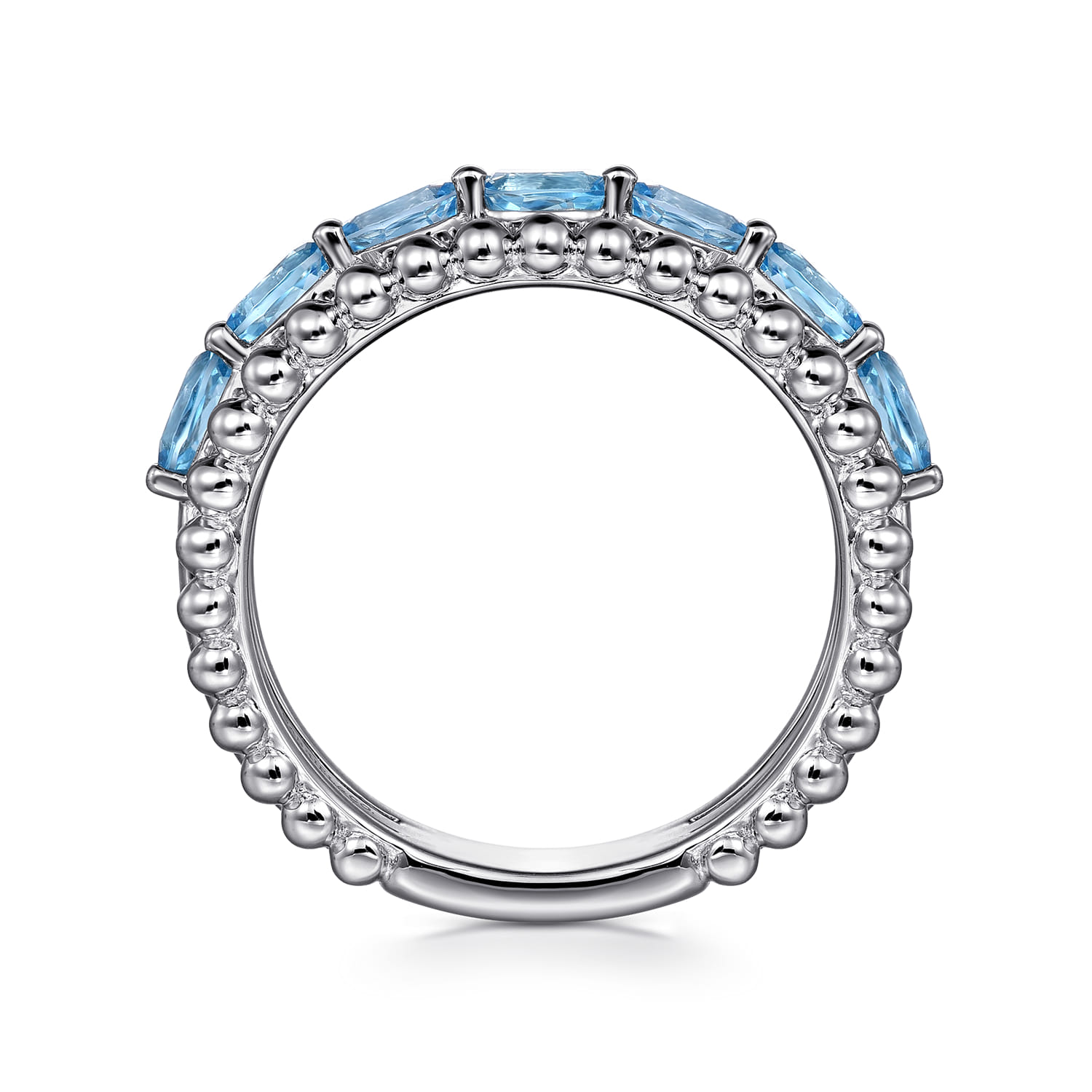 Bujukan Swiss Blue Topaz Easy Stackable Ring in Sterling Silver, photograph 2