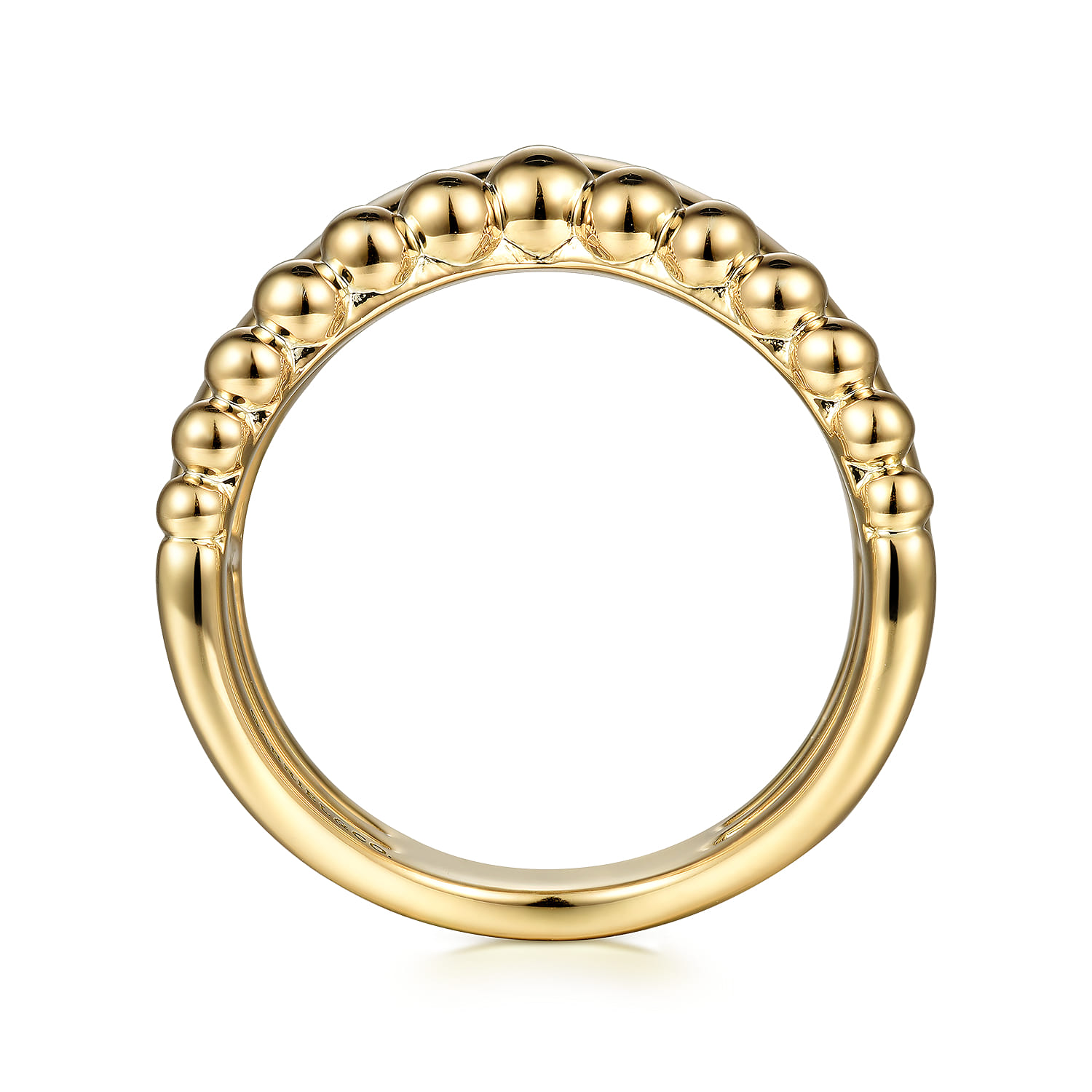 Triple Row Bujukan Chevron Diamond Ring in 14K Yellow Gold, photograph 2