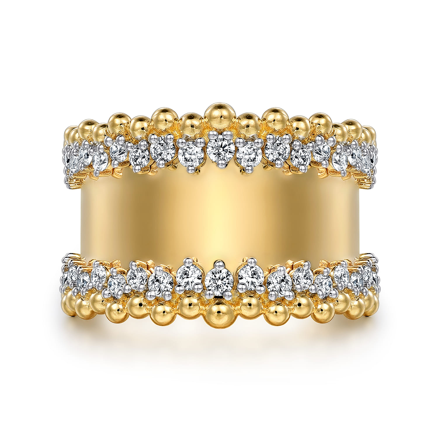 Bujukan Diamond Wide Band Ring