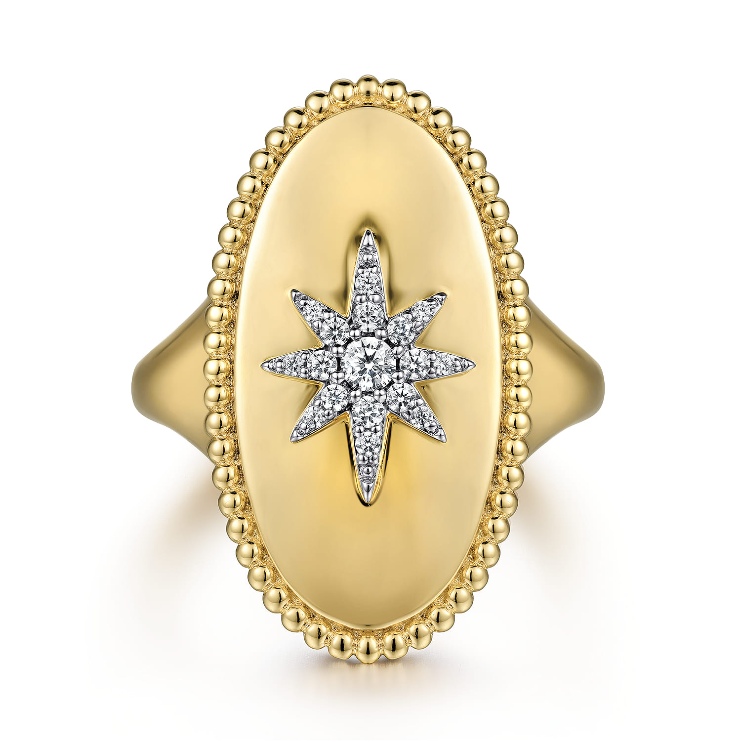 Bujukan Diamond Starburst Signet Ring