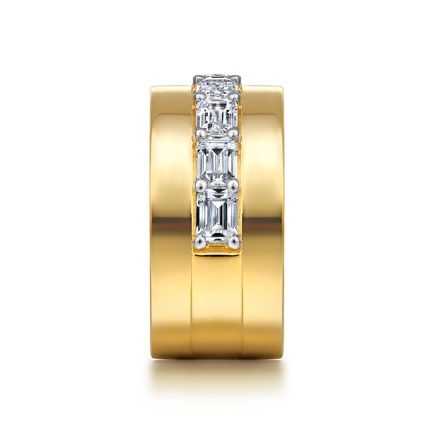 Diamond Cigar Band in 18K Yellow Gold, photograph 4
