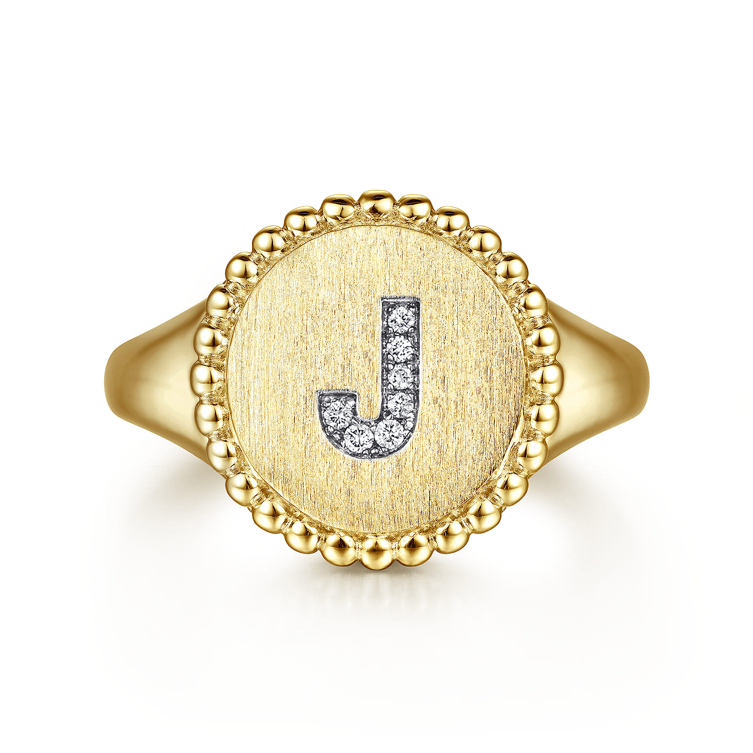 14k Yellow Gold Initial Bujukan [Ring SKU LR52471J-Y45JJ