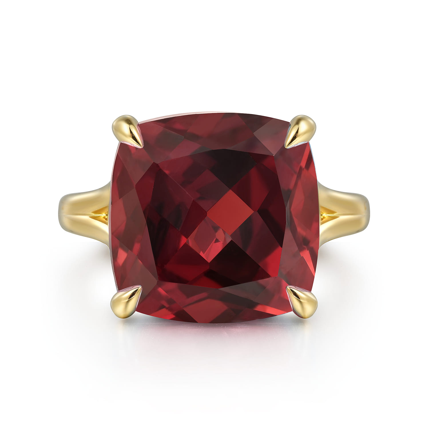 Cushion Cut Garnet Ladies Ring