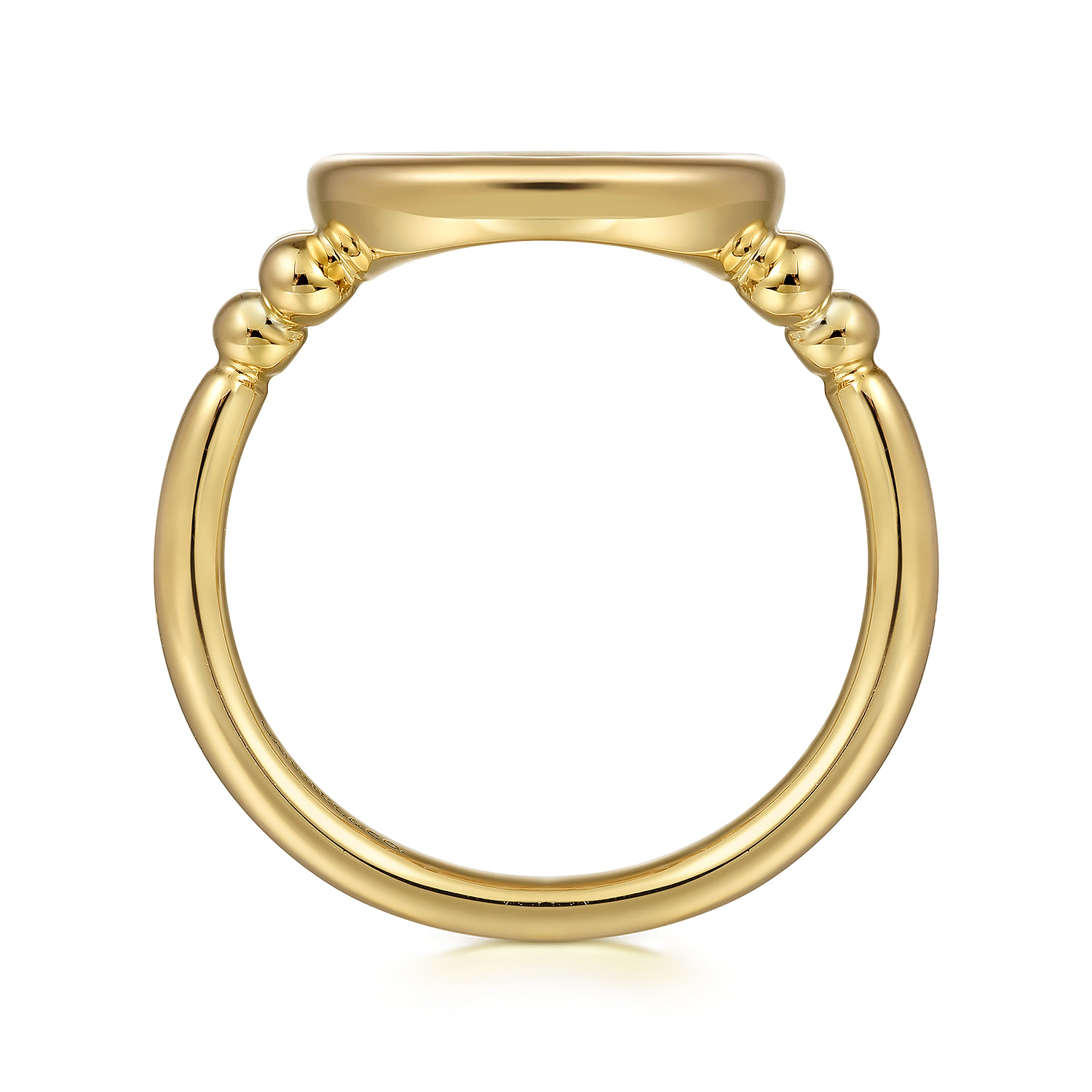 Signet Ring Diamond 0.5ct Bujukan in 14K White/Yellow Gold, photograph 2