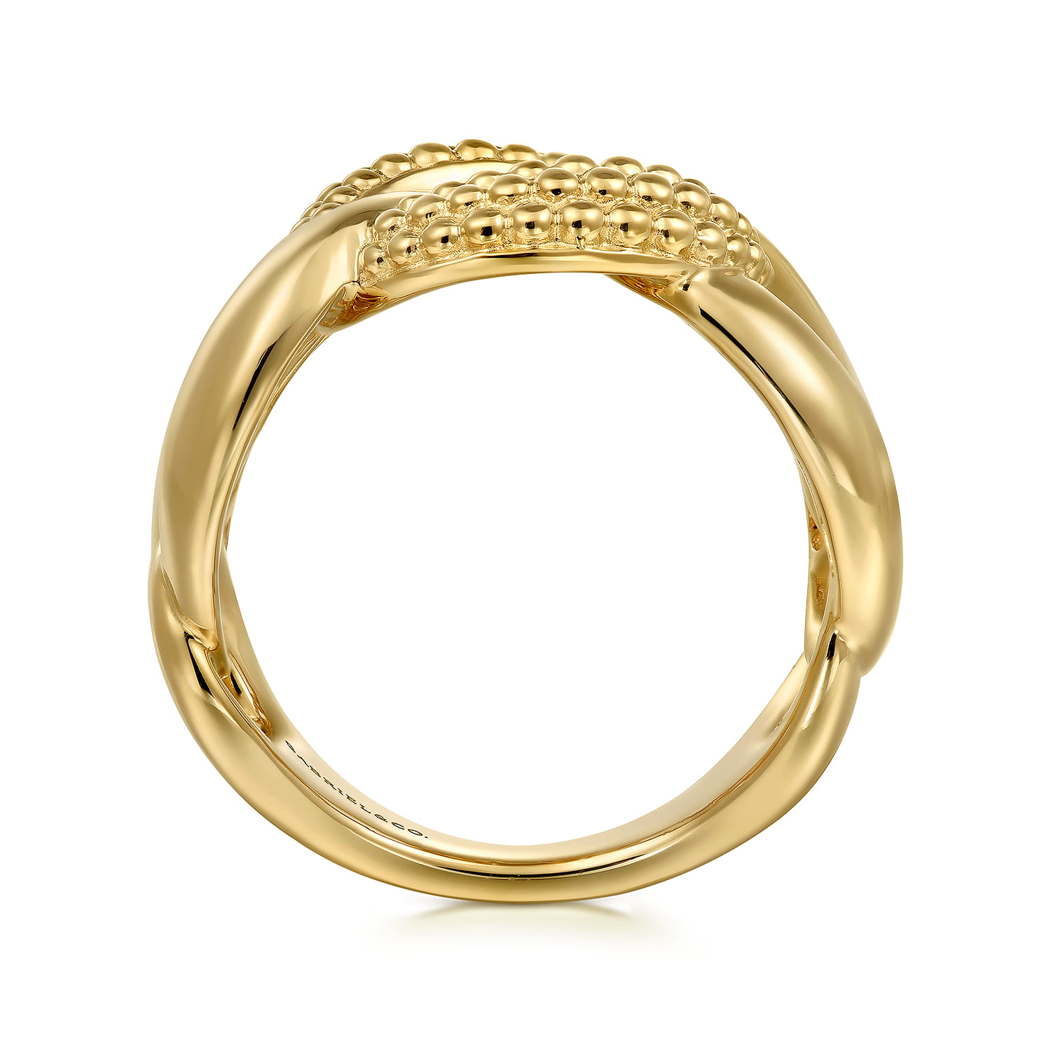 Bujukan Link Chain Ladies Ring in 14K Yellow Gold, photograph 2
