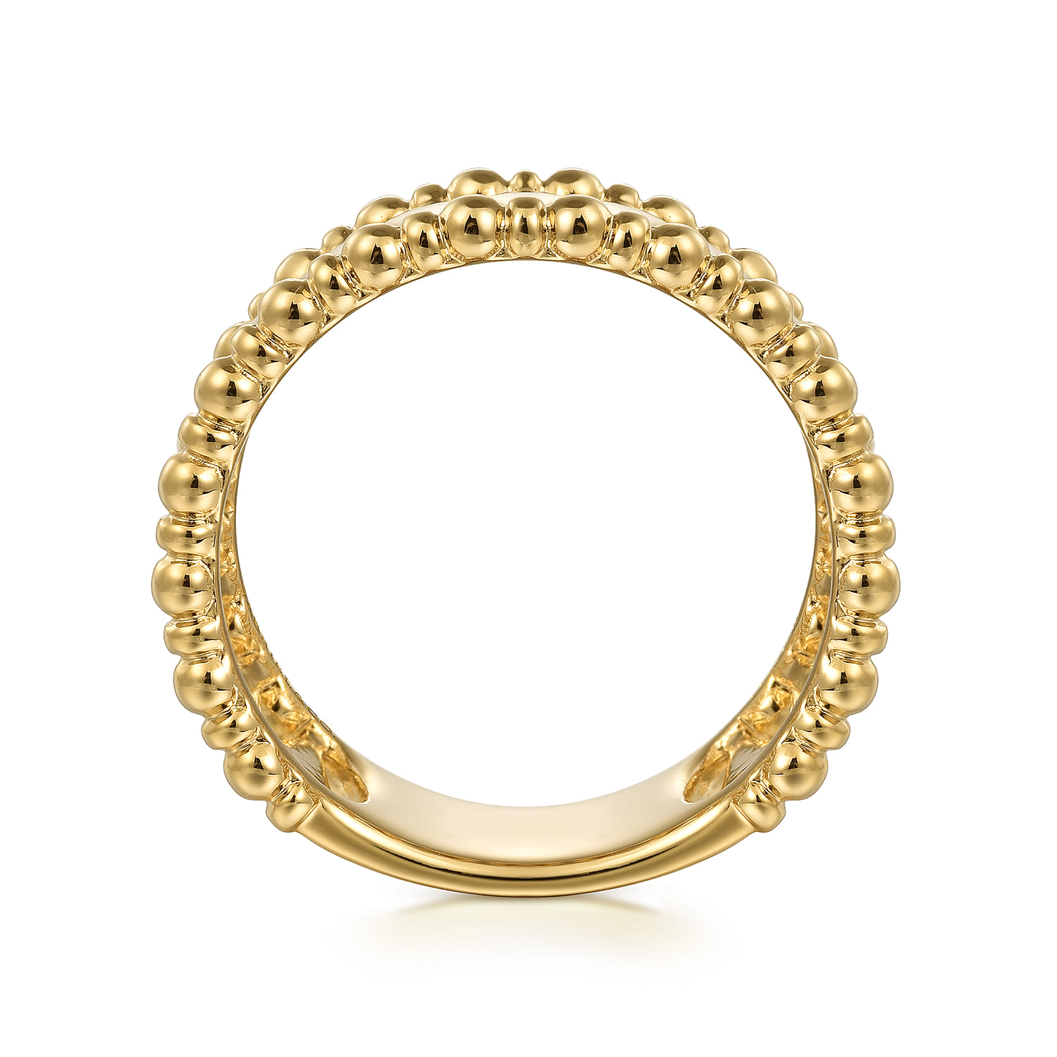 Bujukan Classic Wide Band Ladies Ring in 14K Yellow Gold, photograph 2