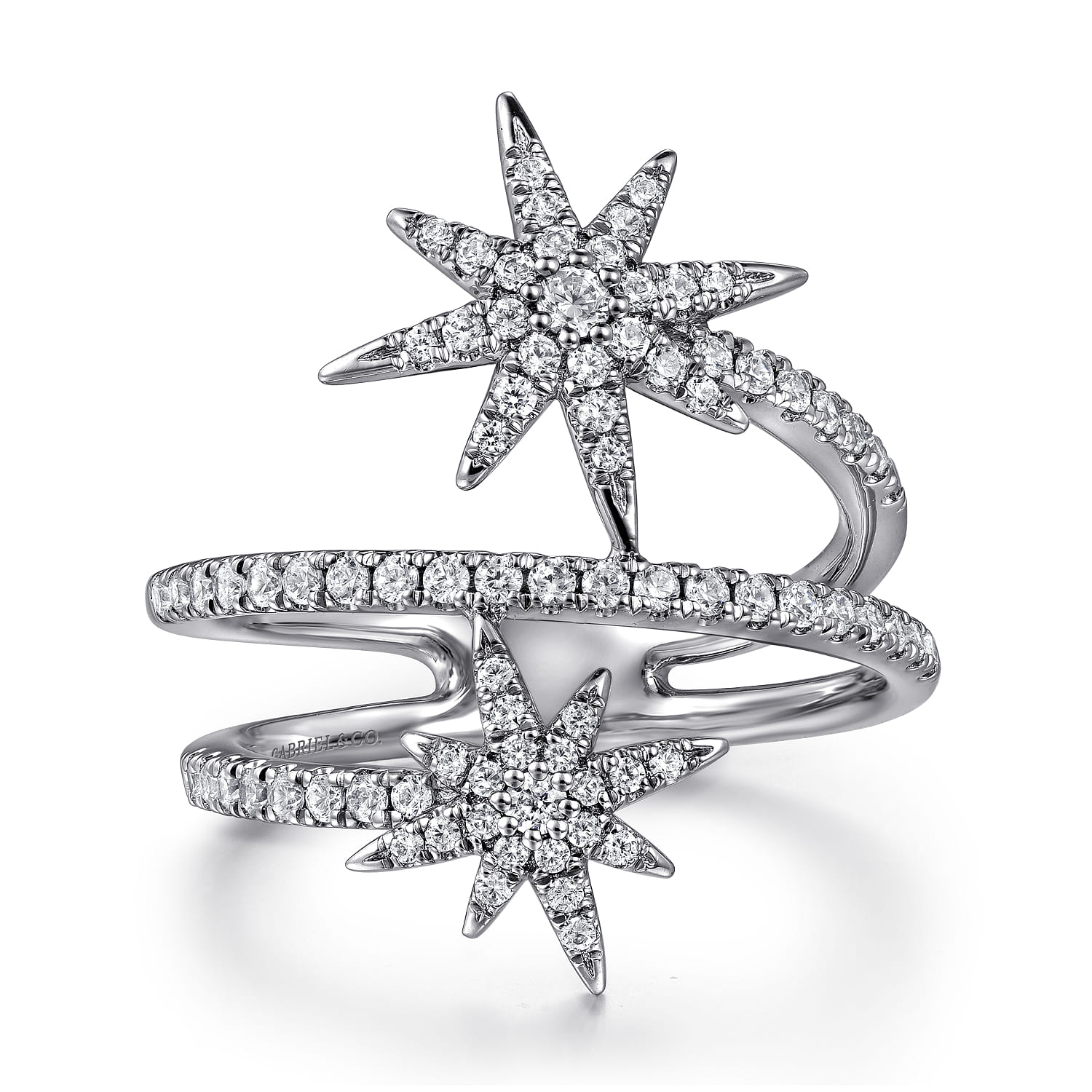 Diamond Starburst Wrap Ladies Ring