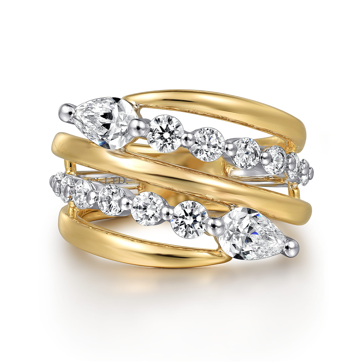 Diamond Bypass Ladies Ring