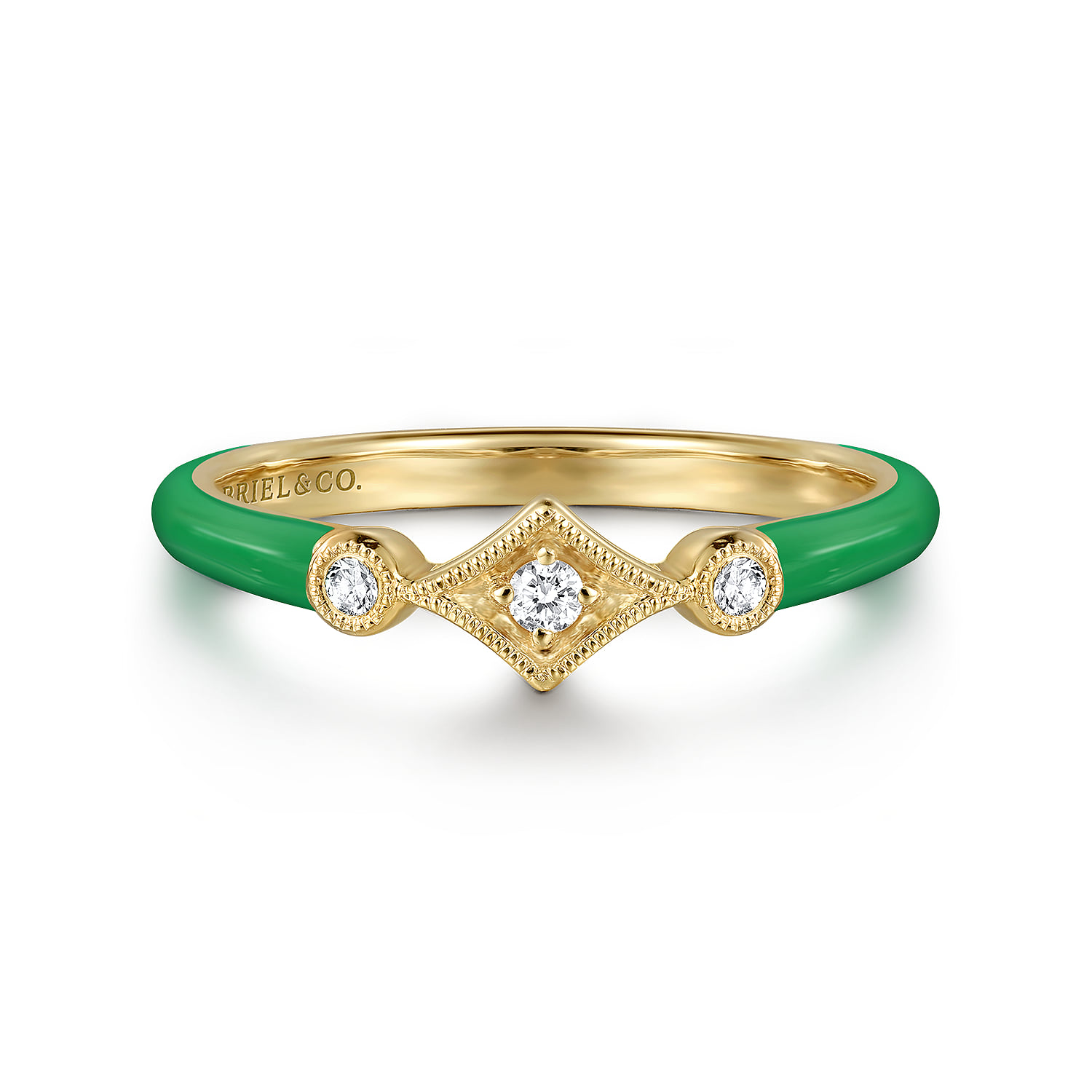 Diamond Split Stackable with Enamel
