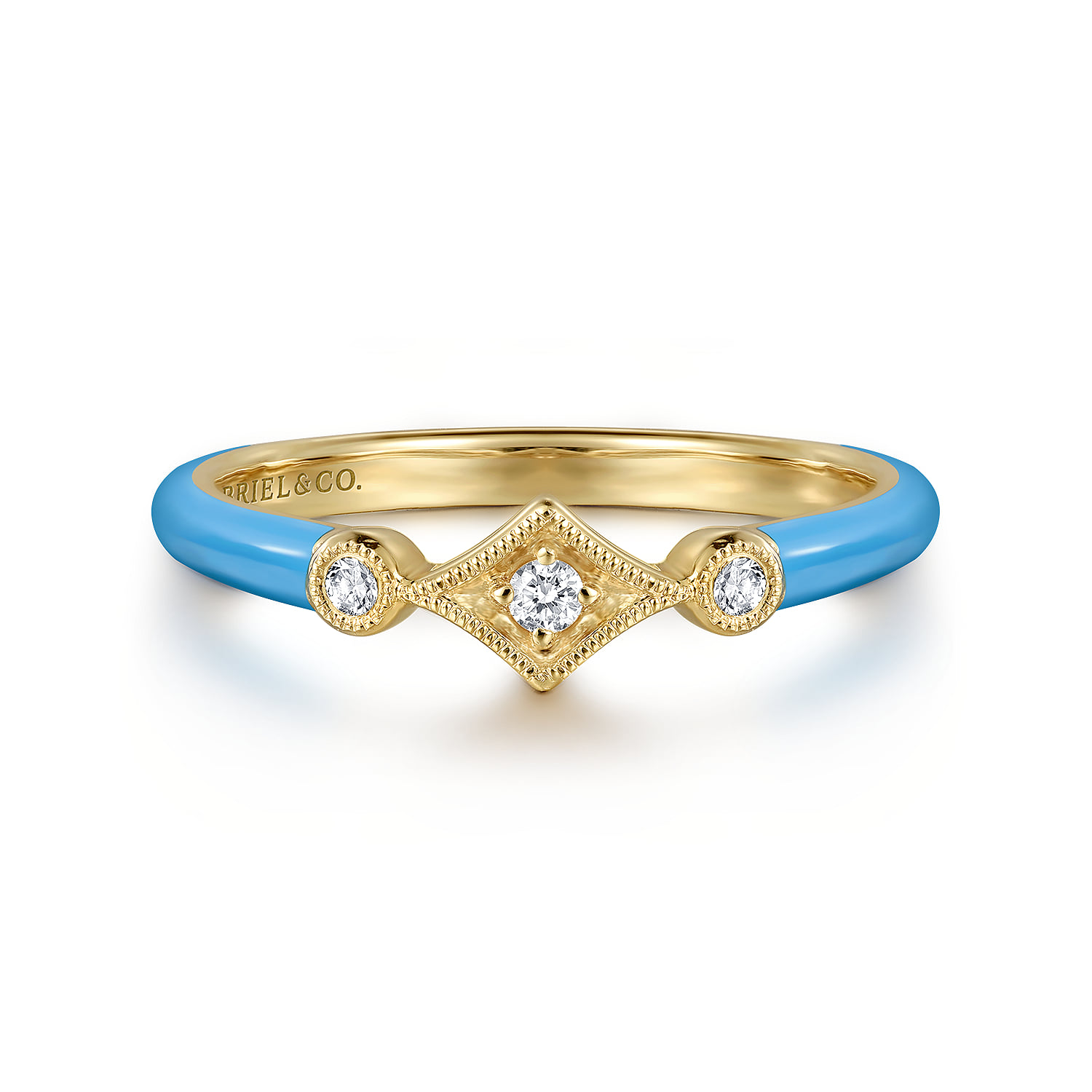 Diamond Split Stackable with Enamel