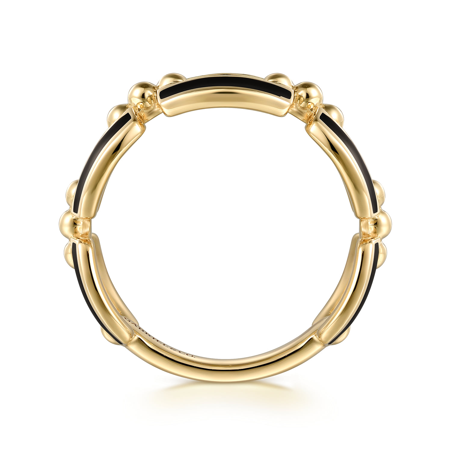 Bujukan Link Chain Stackable with Enamel in 14K Yellow Gold, photograph 2