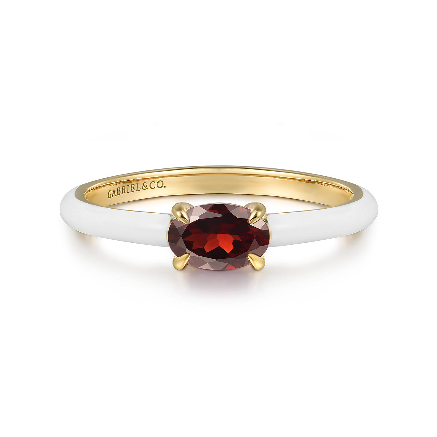 Garnet Cocktail Stackable with White Enamel