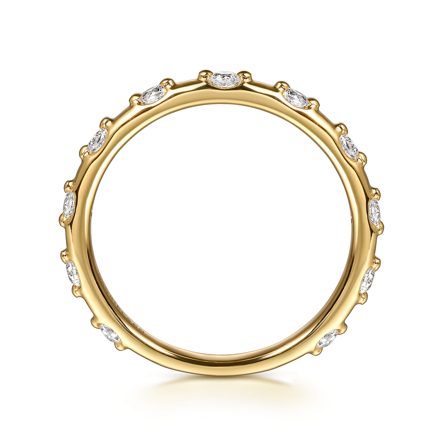 Stackable Ring Diamond 0.3ct in 14K Yellow Gold, photograph 2