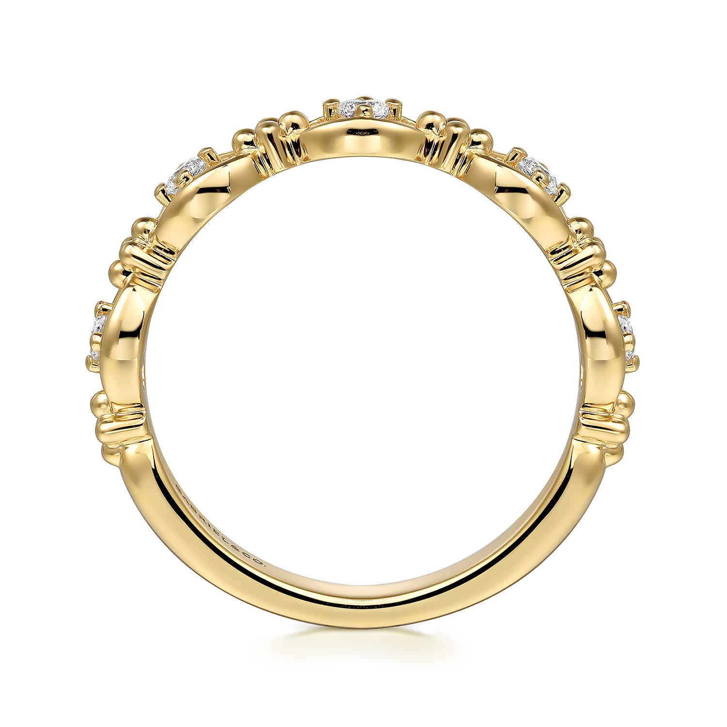 Bujukan Diamond Stackable Ring in 14K Yellow Gold, photograph 2