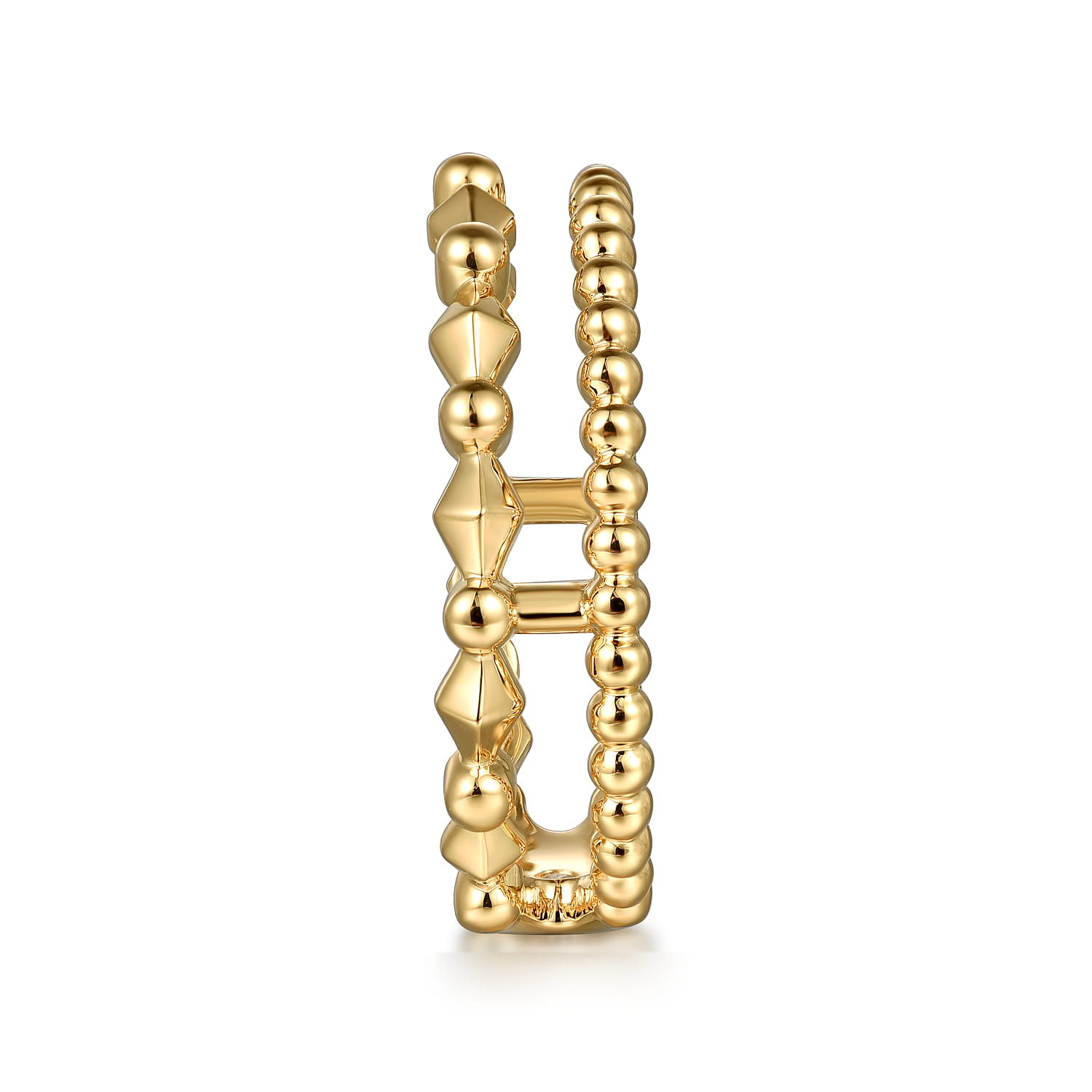 Wide Band Easy-Stack Ring Bujukan in 14K Yellow Gold, photograph 4