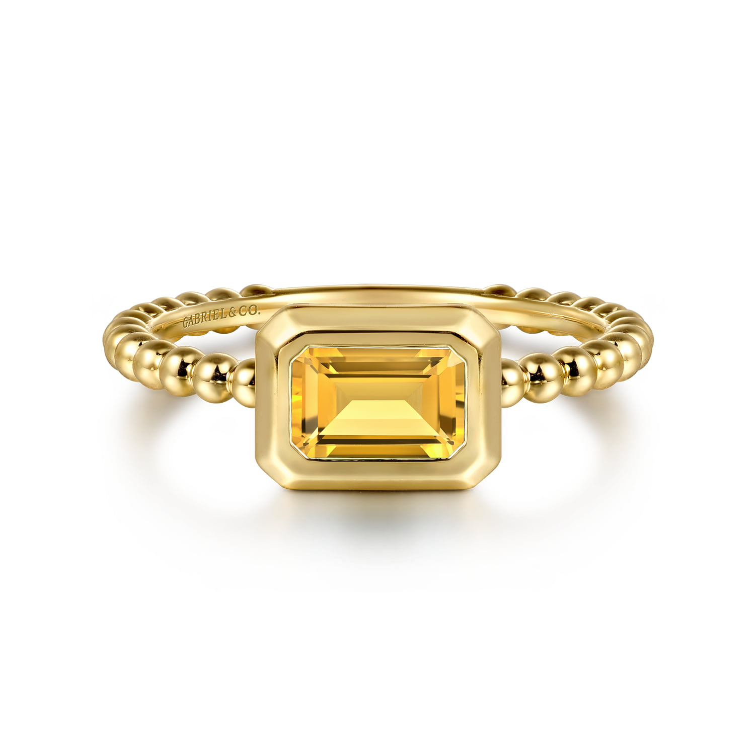 Bujukan And Citrine Stackable Promise Ring