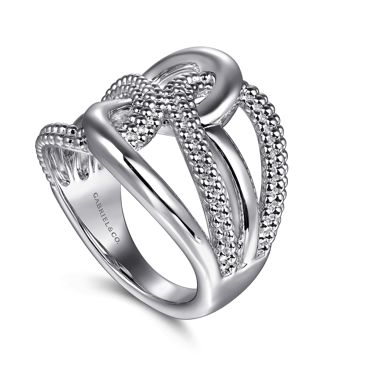 Bujukan Twisted Ring in Sterling Silver, photograph 3