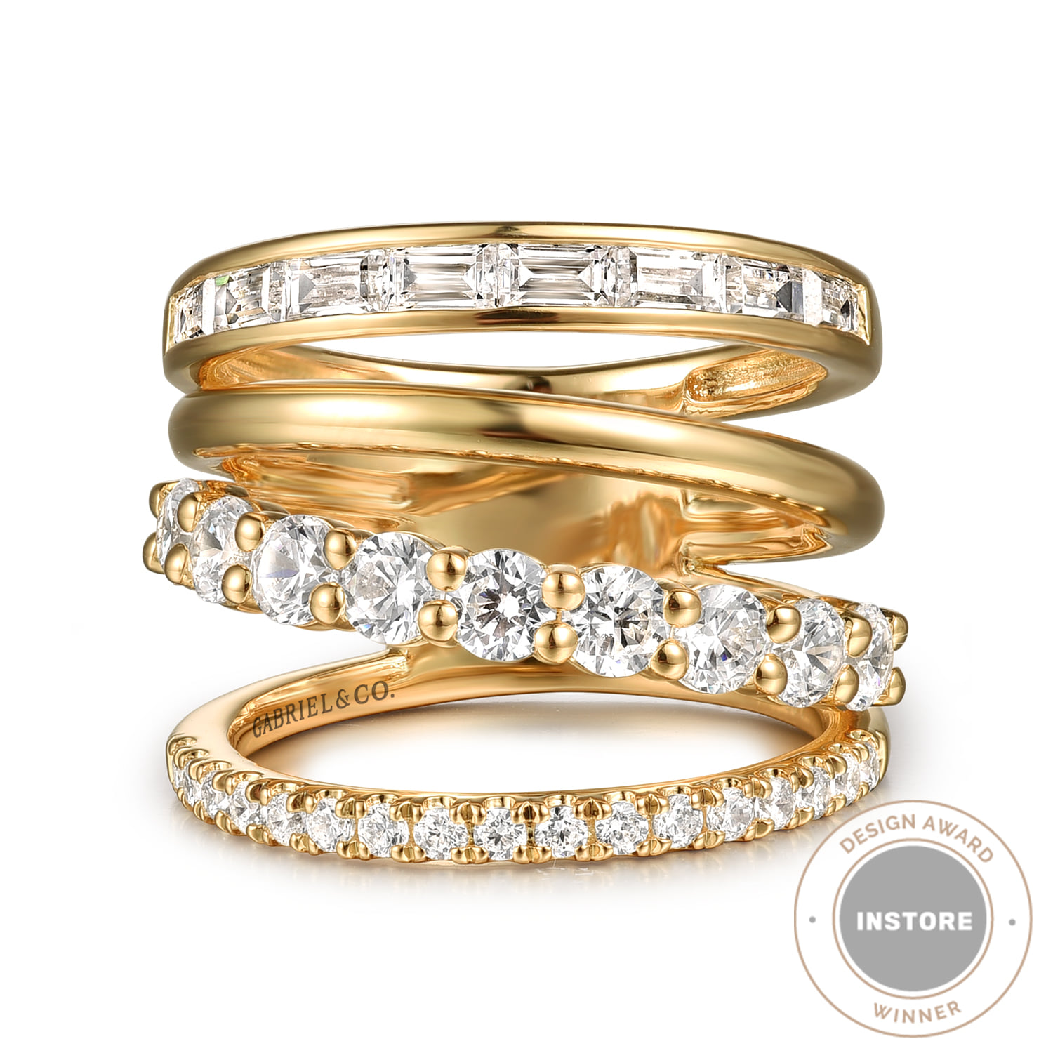 Diamond Wide Band Easy Stackable Ring