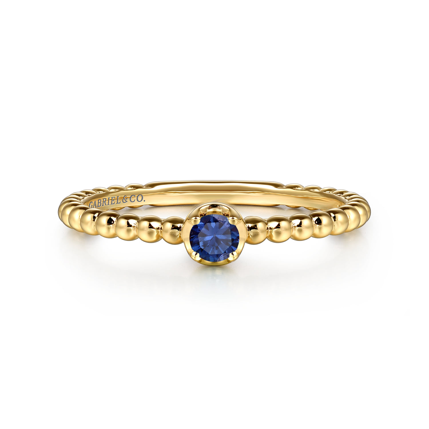 Sapphire Beaded Stackable Promise Ring