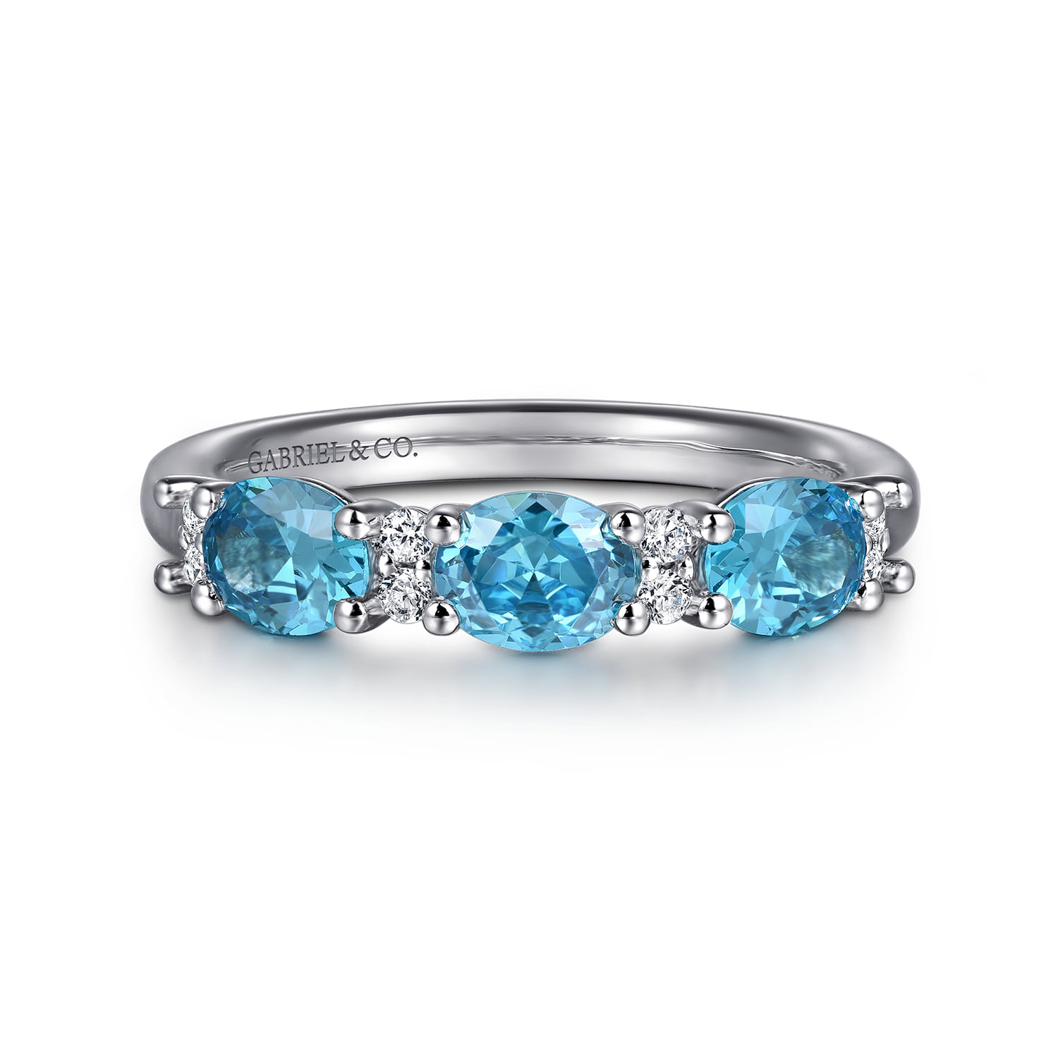 Diamond and Blue Topaz Fashion Ring